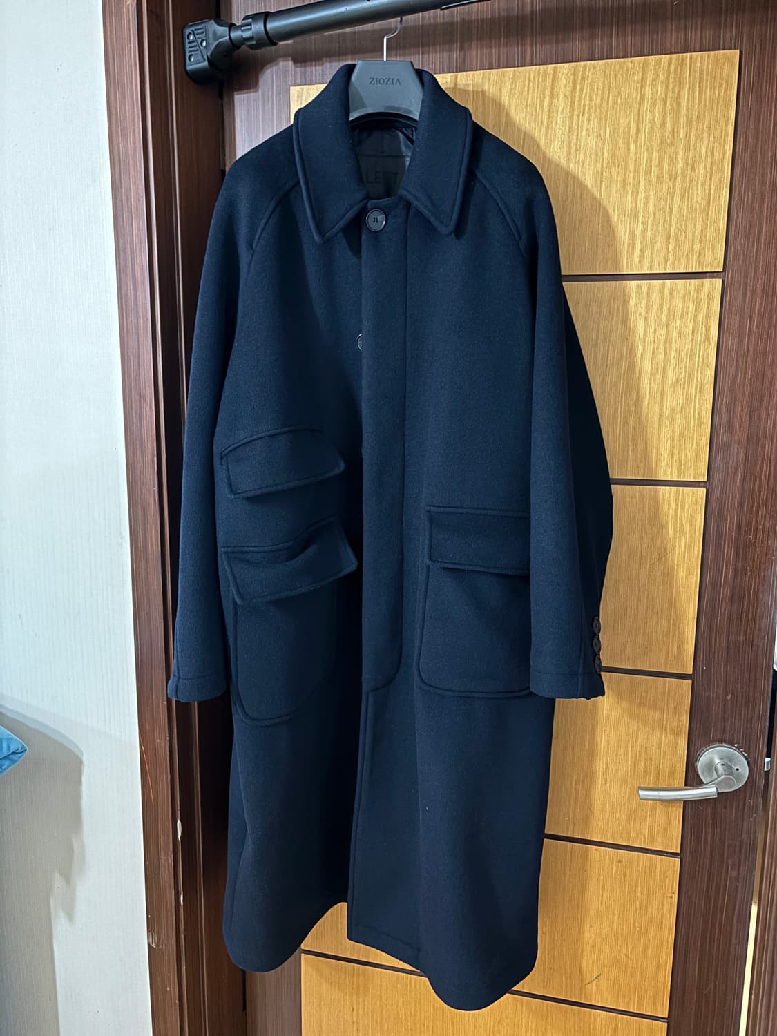 남자 네이비 싱글 발마칸코트 L사이즈 상품이미지1