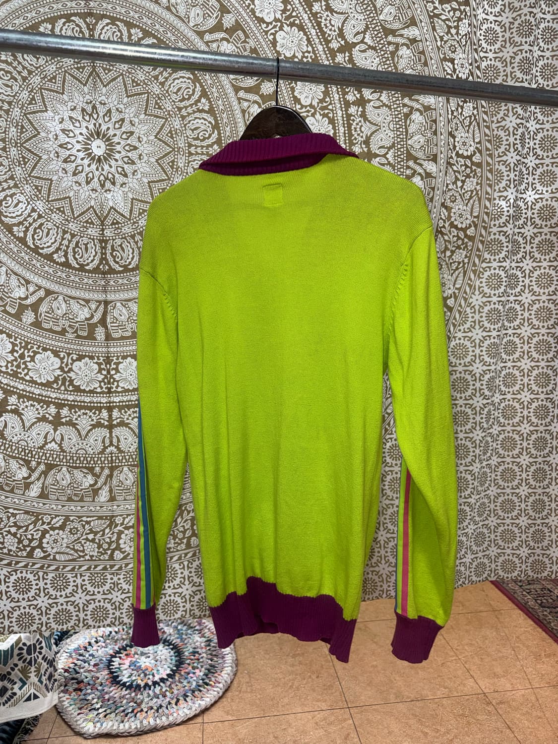 아디다스 올드스쿨 네온 멀티컬러 니트집업 자켓  상품이미지6