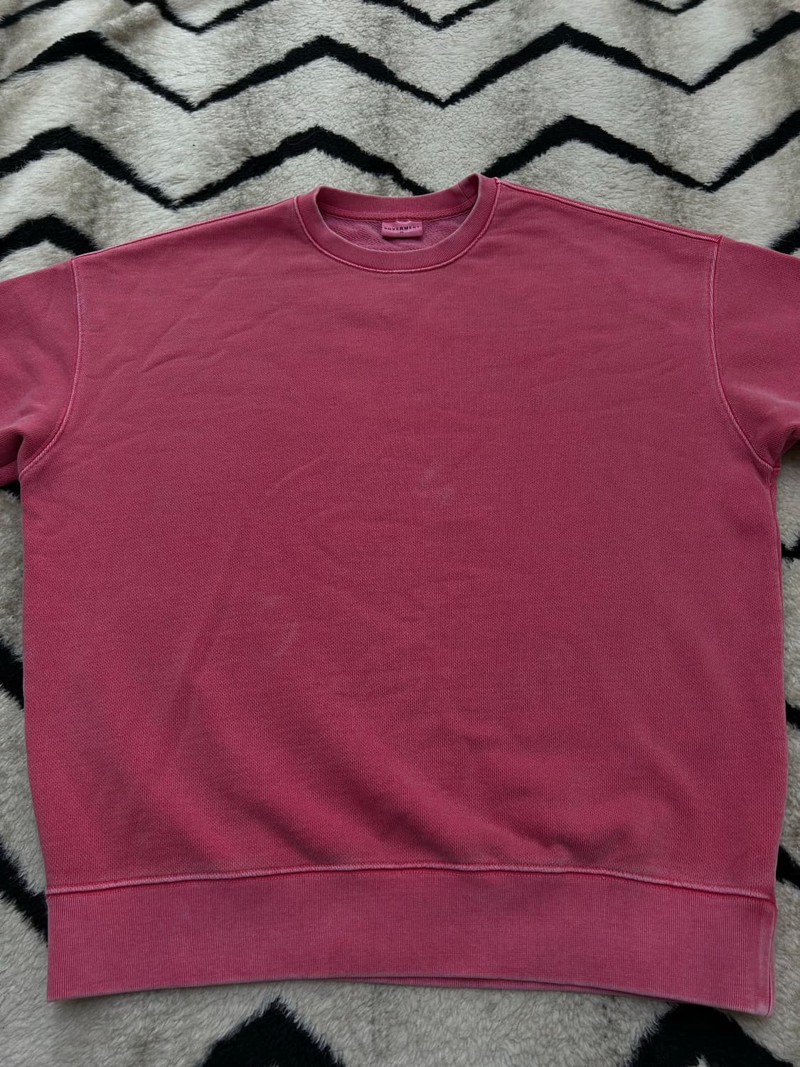 [M]소버먼트 오버핏 피그먼트 맨투맨/핑크 상품이미지2