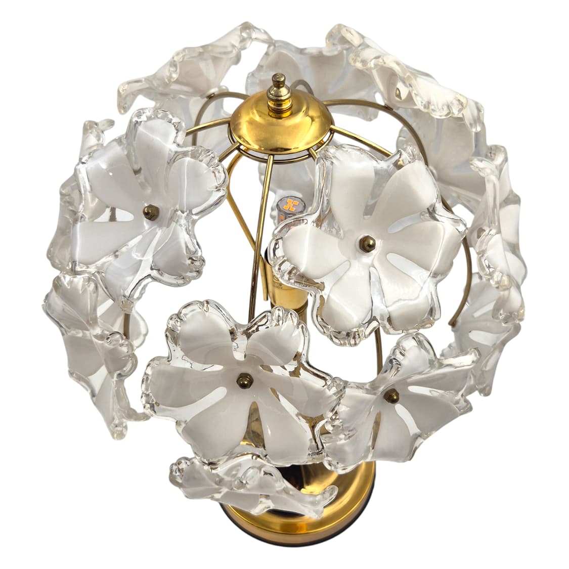 90s 키시마 화이트 부케 꽃잎 나무 램프 상품이미지5