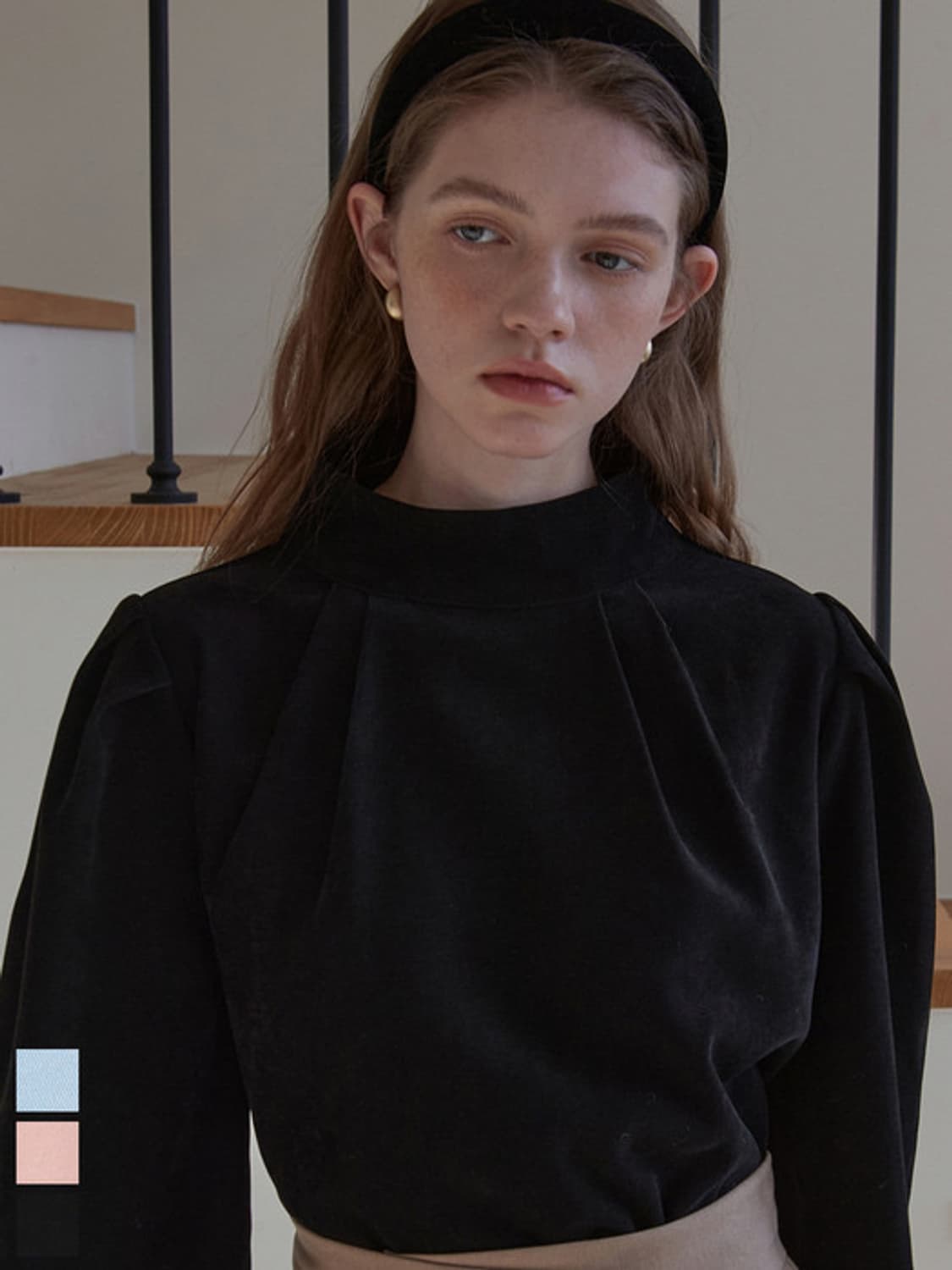 주르티 블라우스 블랙 상품이미지1