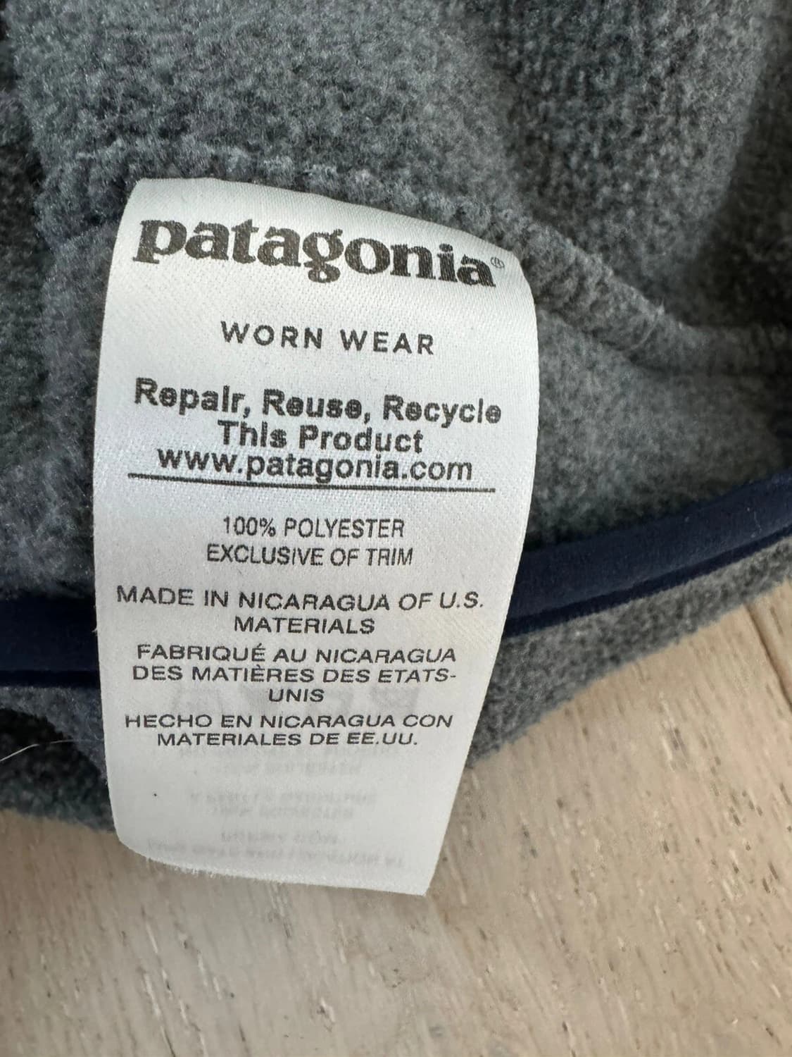 10s 파타고니아 신칠라 스냅-T 그레이/네이비 니카라과 상품이미지5