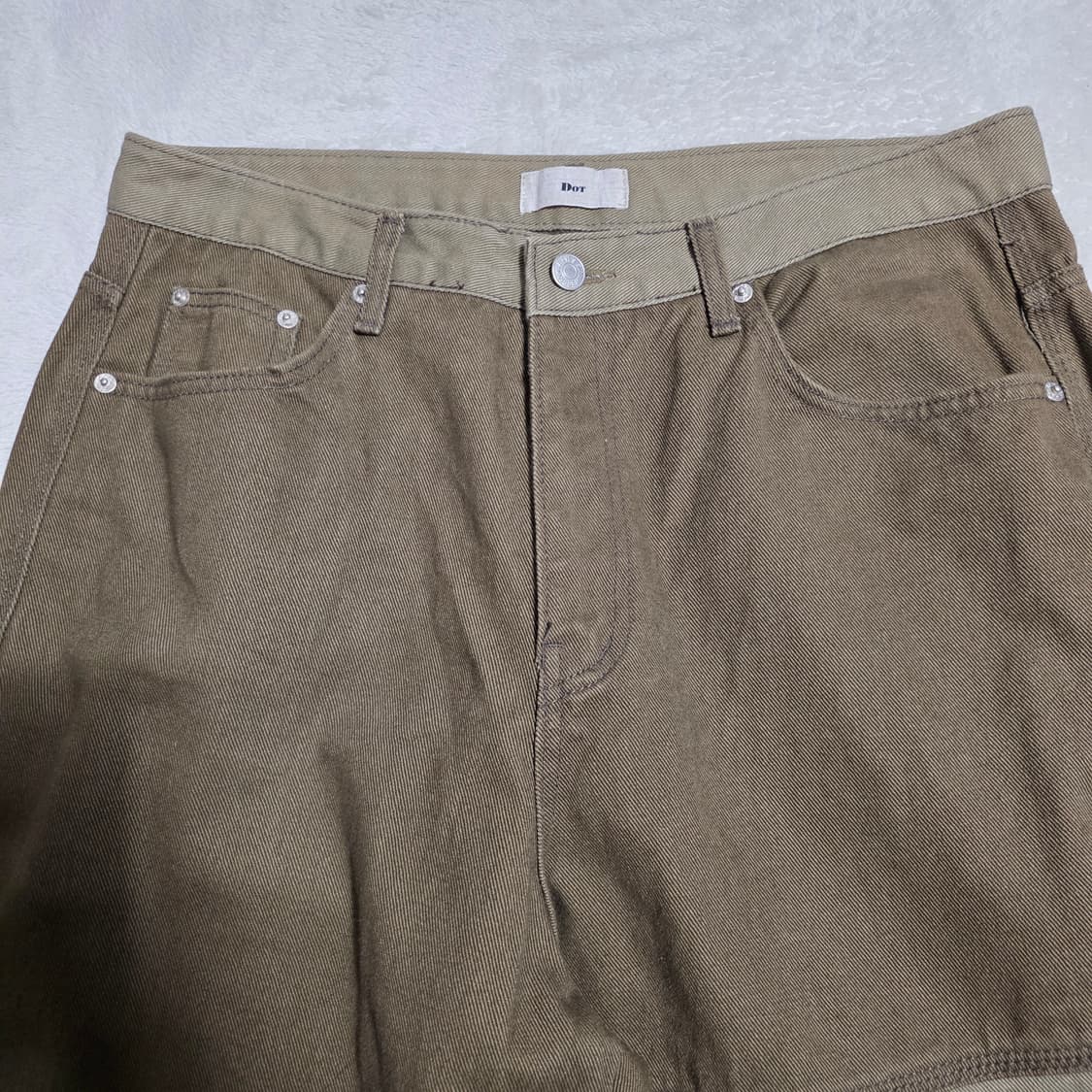 (L)DOT 컬러블록 배색 와이드 데님 팬츠   상품이미지2