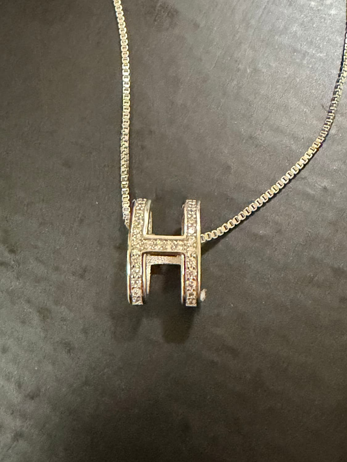 925 silver  H 목걸이 40cm 연장 4cm 상품이미지2