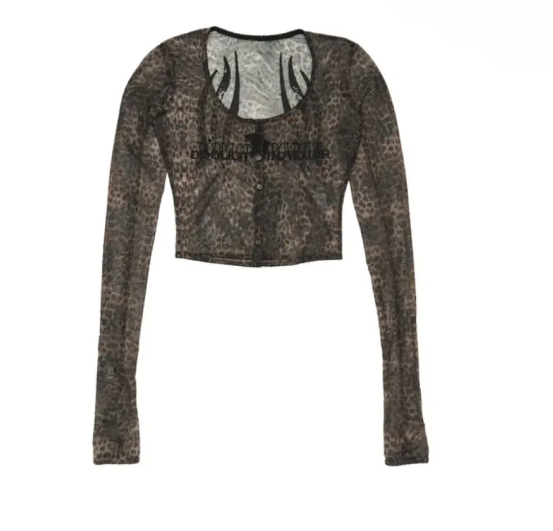 604서비스 604service 레오파드 메시 가디건 leopard 상품이미지2