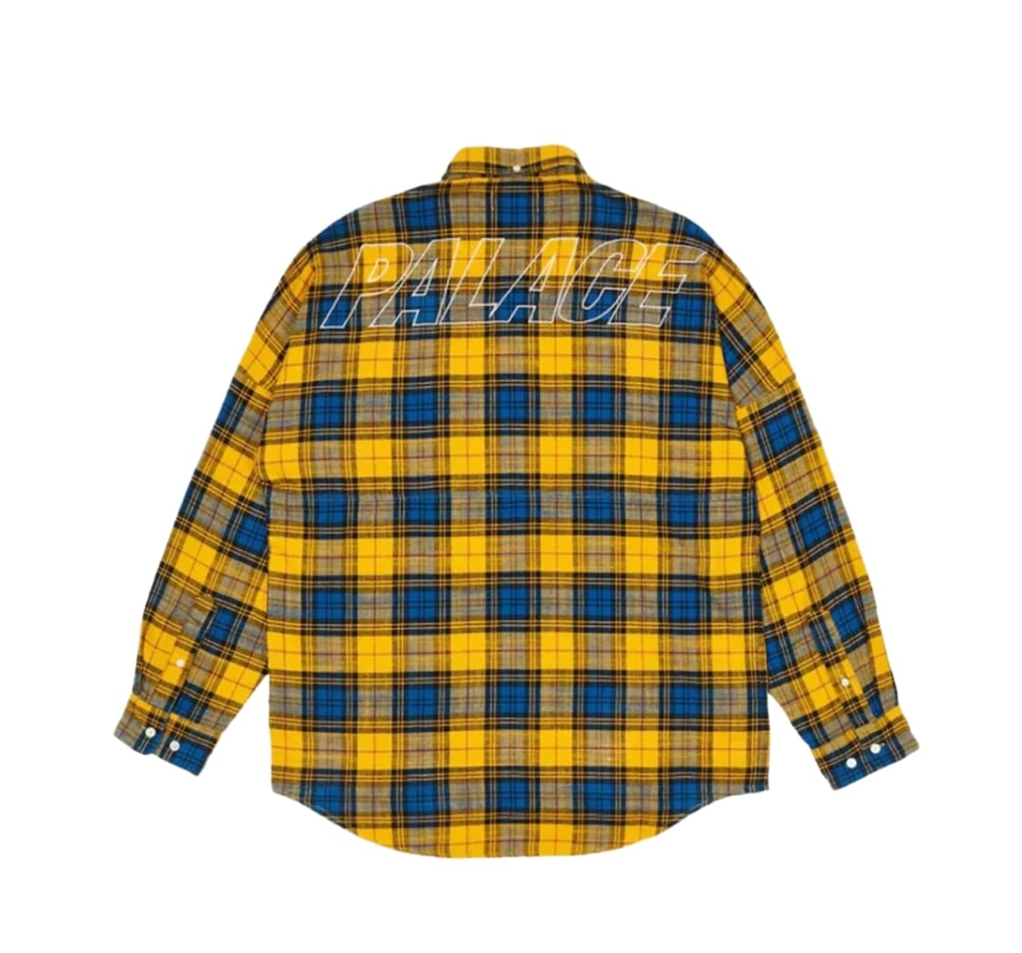 팔라스 플란넬 드롭 숄더 셔츠 옐로우 - 22FW 상품이미지2