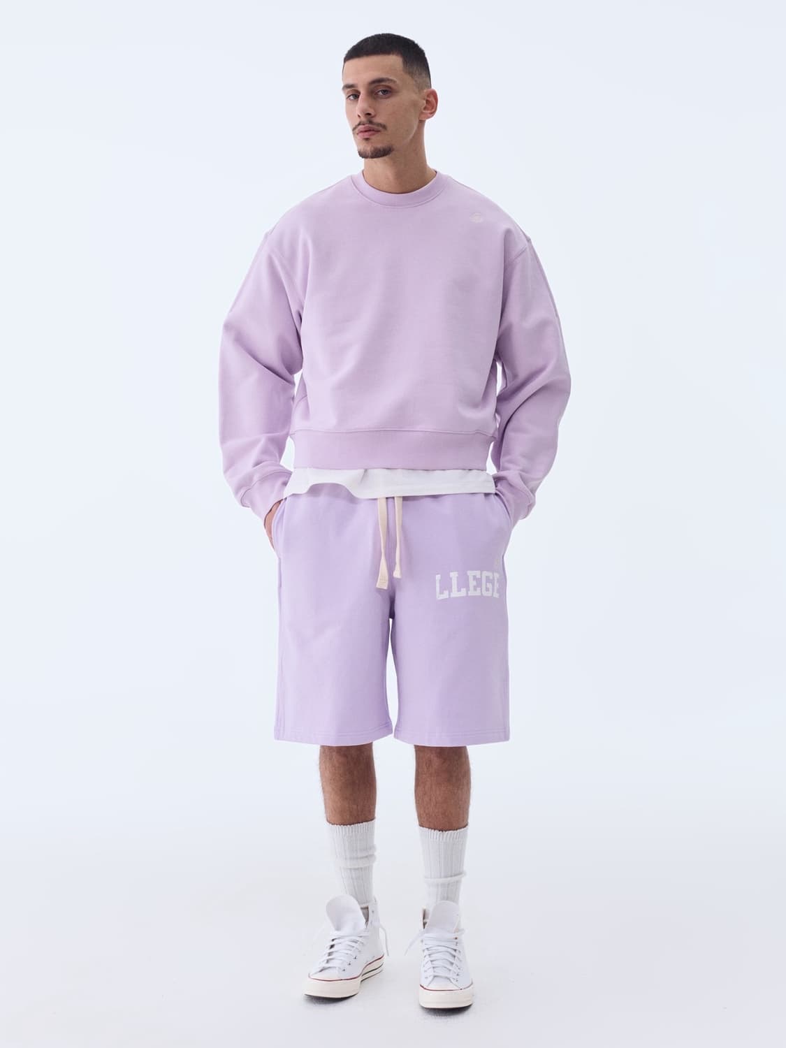 (L) 렉토 크루넥 스웻셔츠 맨투맨 라벤더 상품이미지7