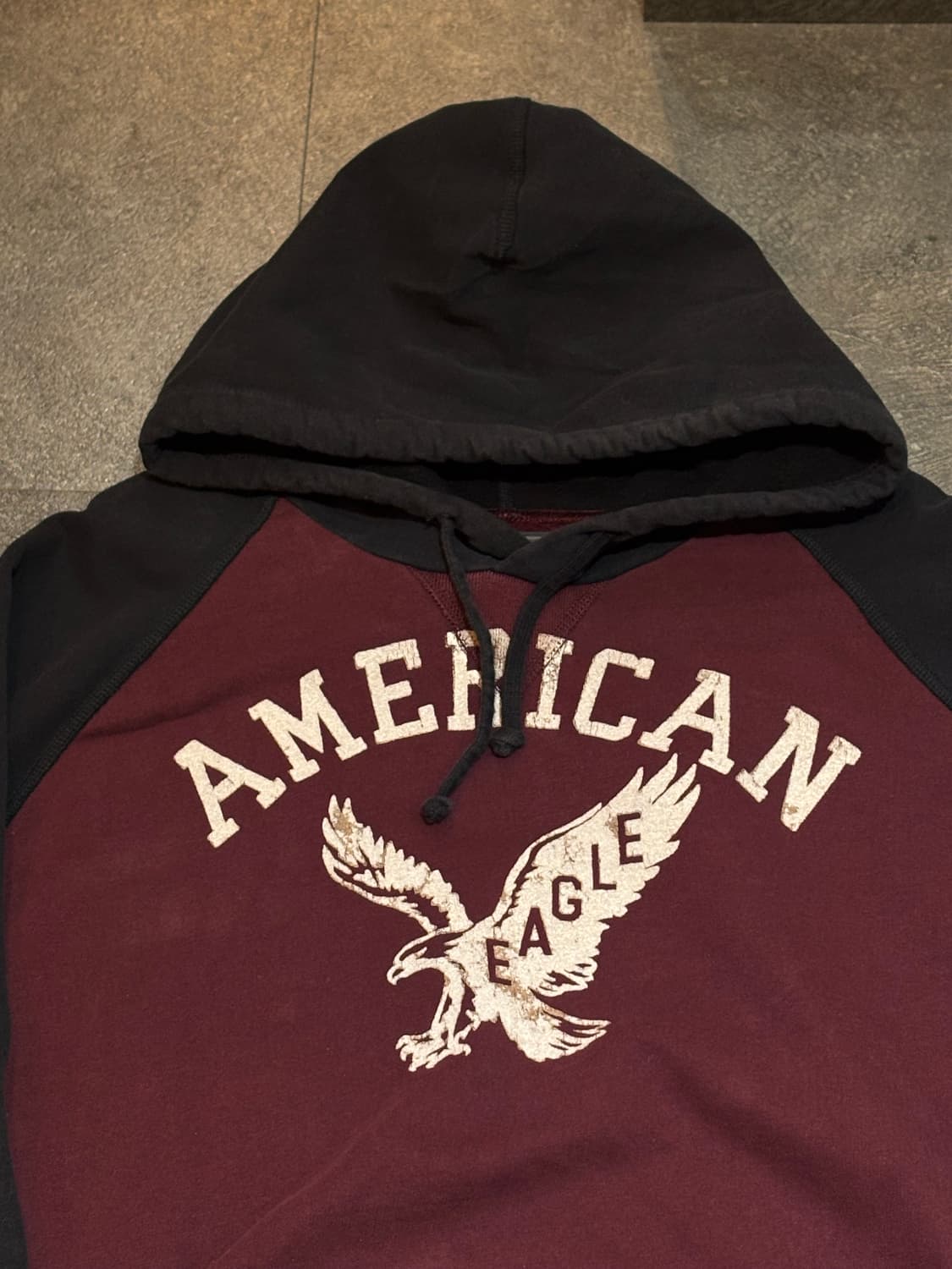 아메리칸이글 버건디 후드티 XXL사이즈 상품이미지4
