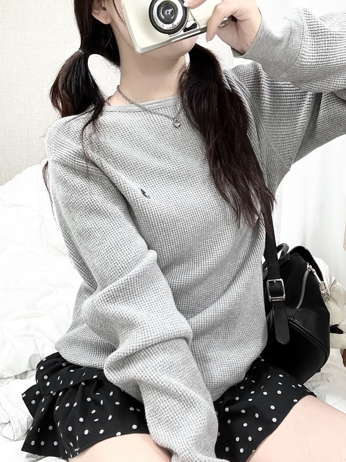 폴로 그레이 와플 롱슬리브 상품이미지3