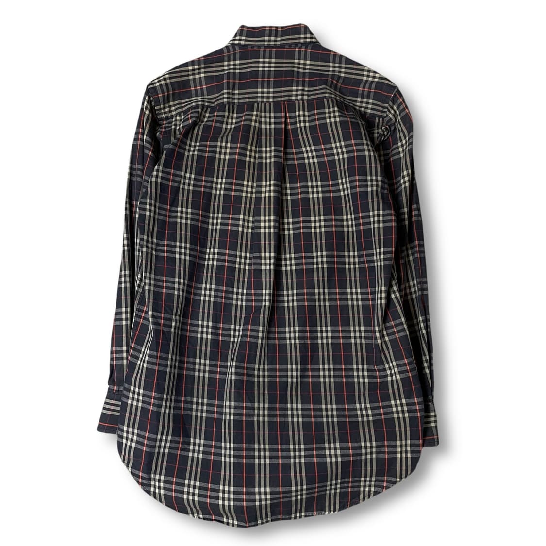 버버리 네이비 멀티 체크 긴팔 셔츠 S 상품이미지3