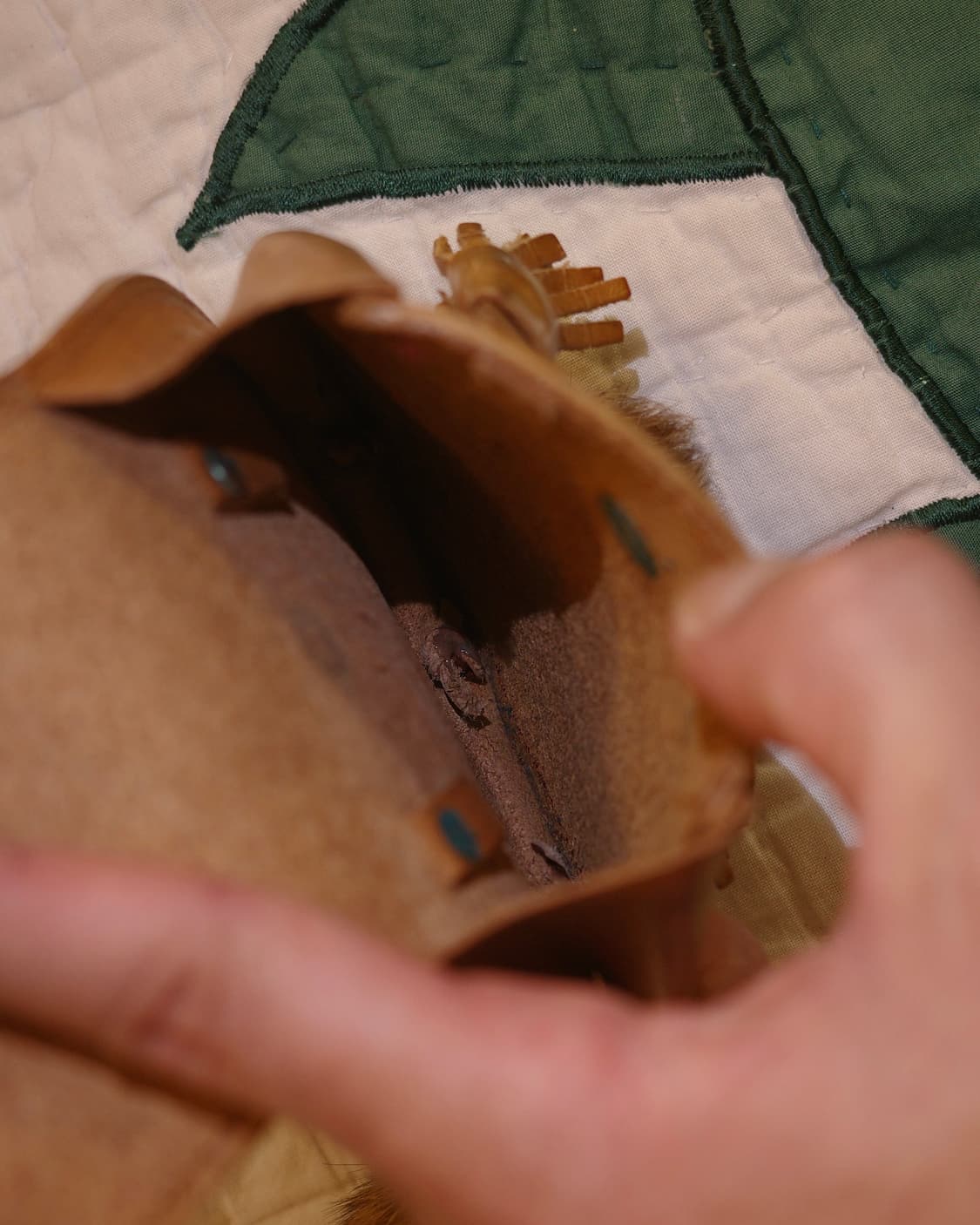 빈티지 mens bigi 레더 래빗 테슬 웨이스트백 상품이미지5