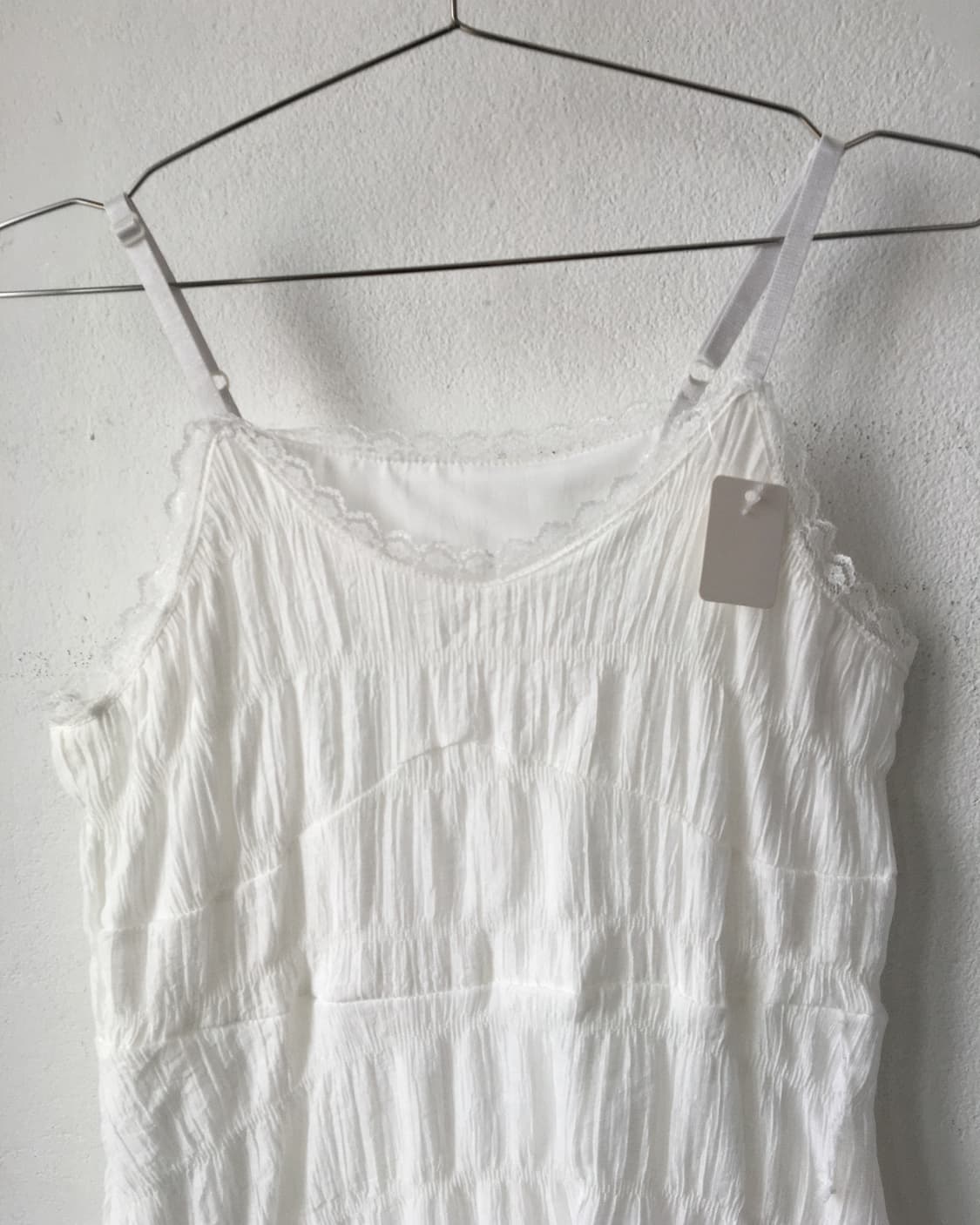 Lace trimming shirring onepiece 상품이미지3