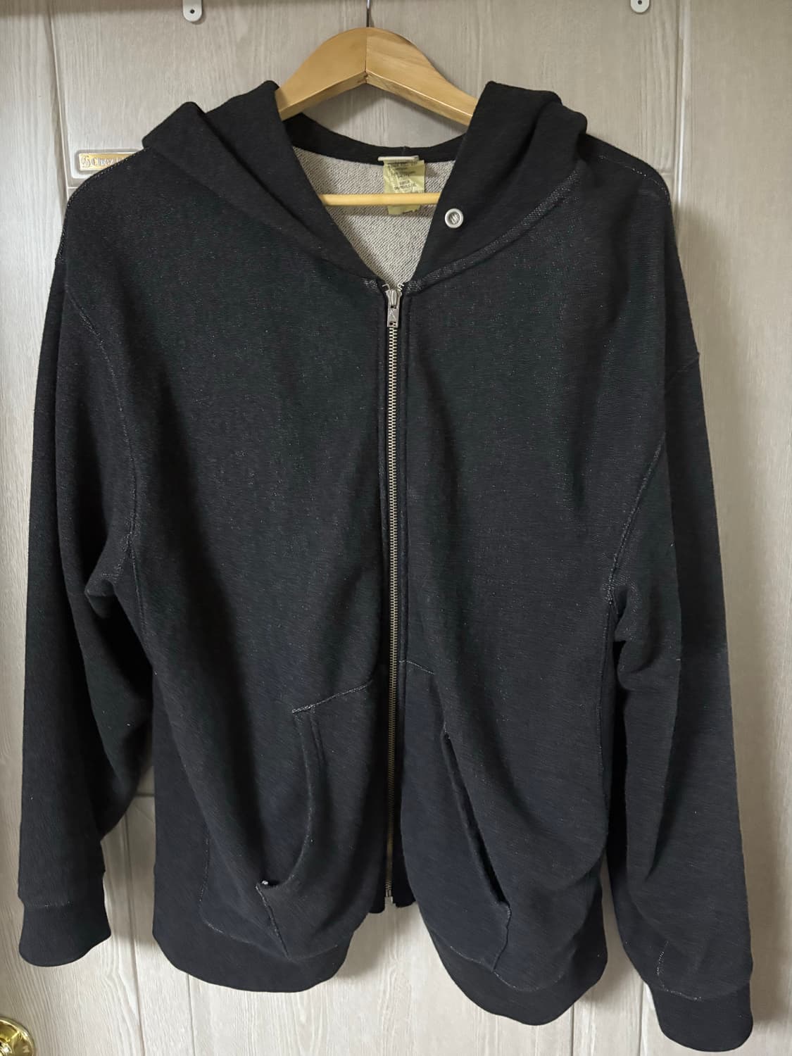 카키스 heather zip hoodie black L 상품이미지2