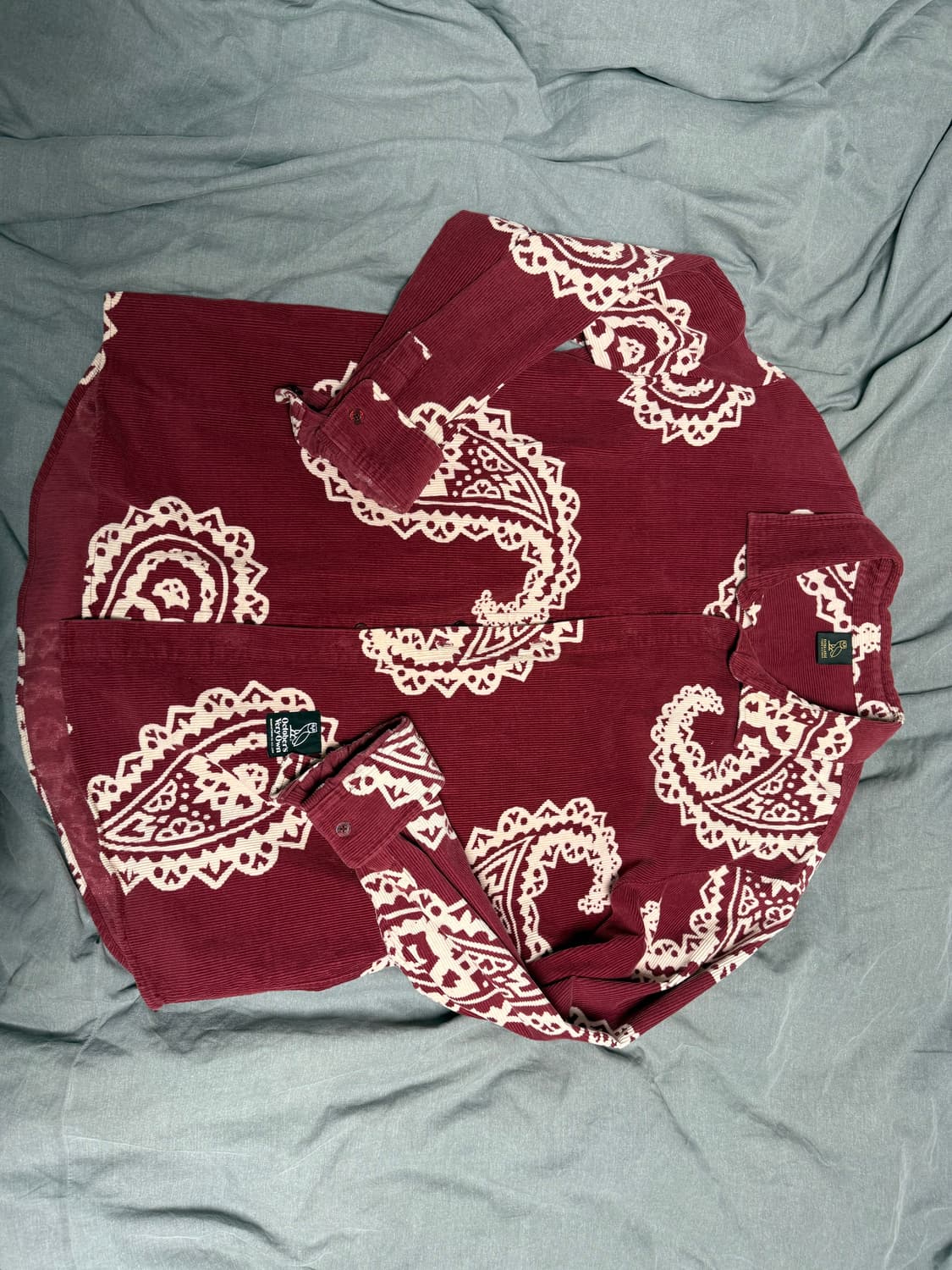 OVO Corduroy Paisley shirt 코듀로이 파이슬리 상품이미지2