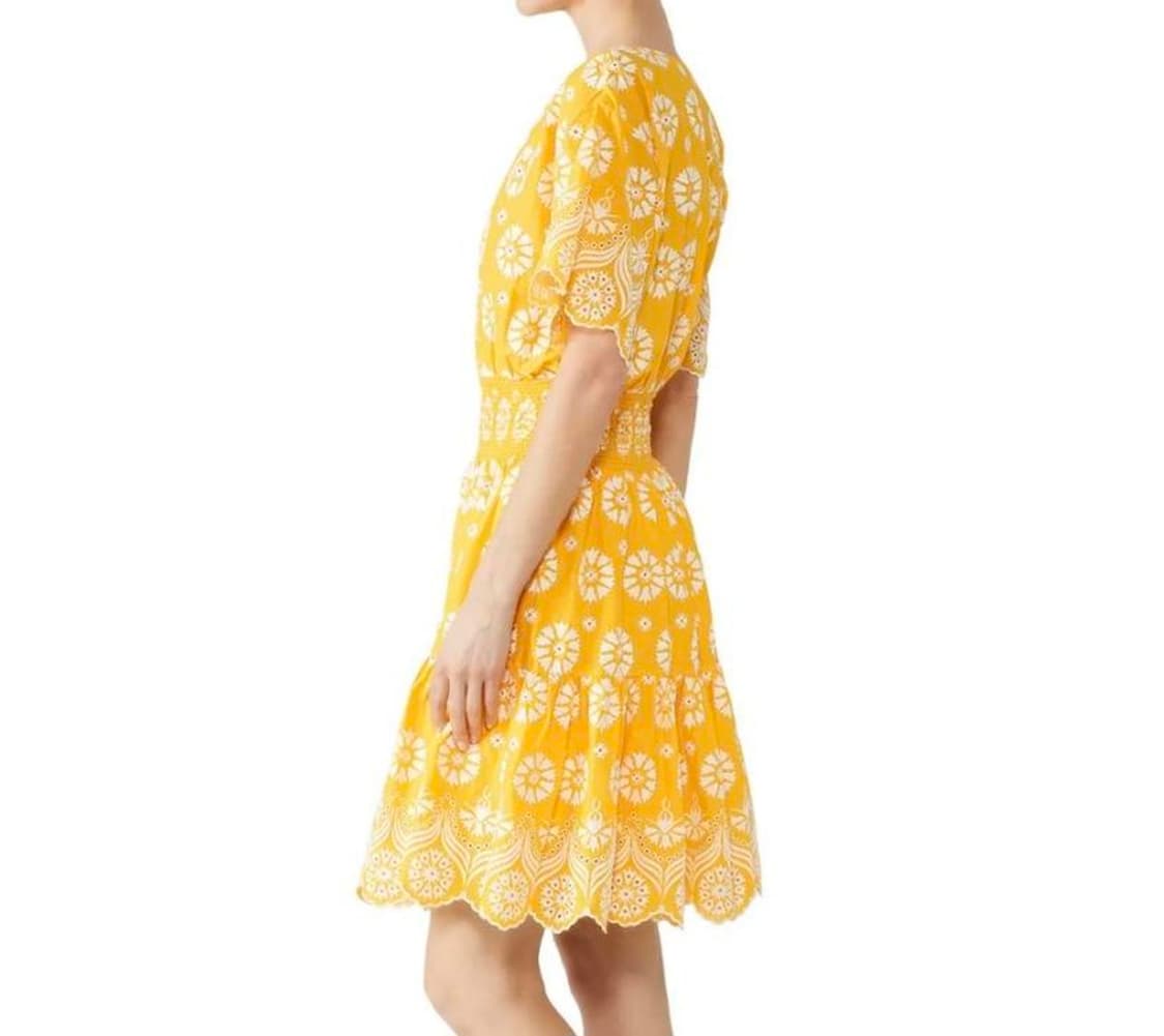 새상품)토리버치 TORY BURCH 자수 아일렛 스모크 밴딩 원피스 상품이미지4