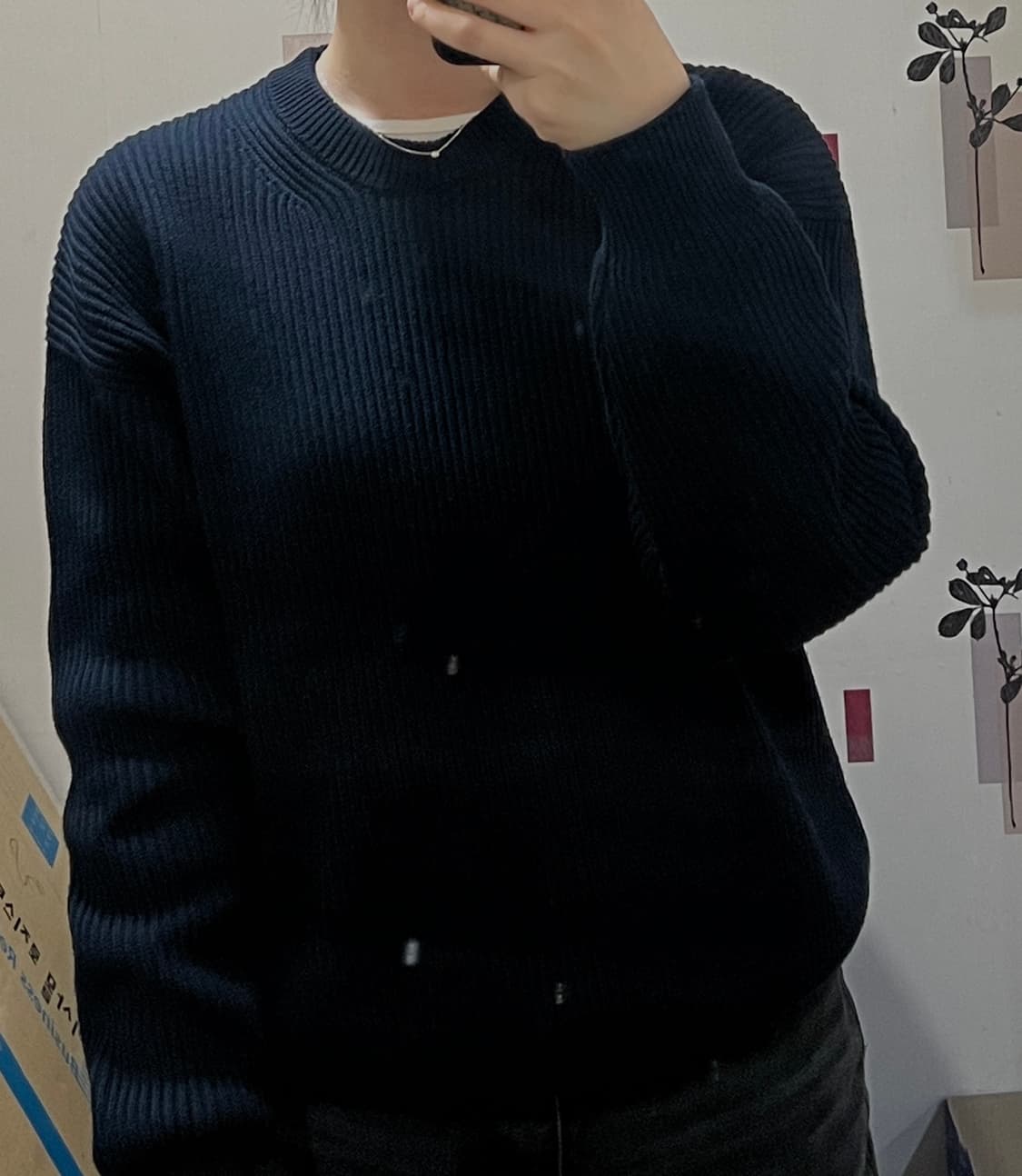 자라 ZARA - 하찌 베이직 라운드 니트 (네이비 s) 상품이미지3