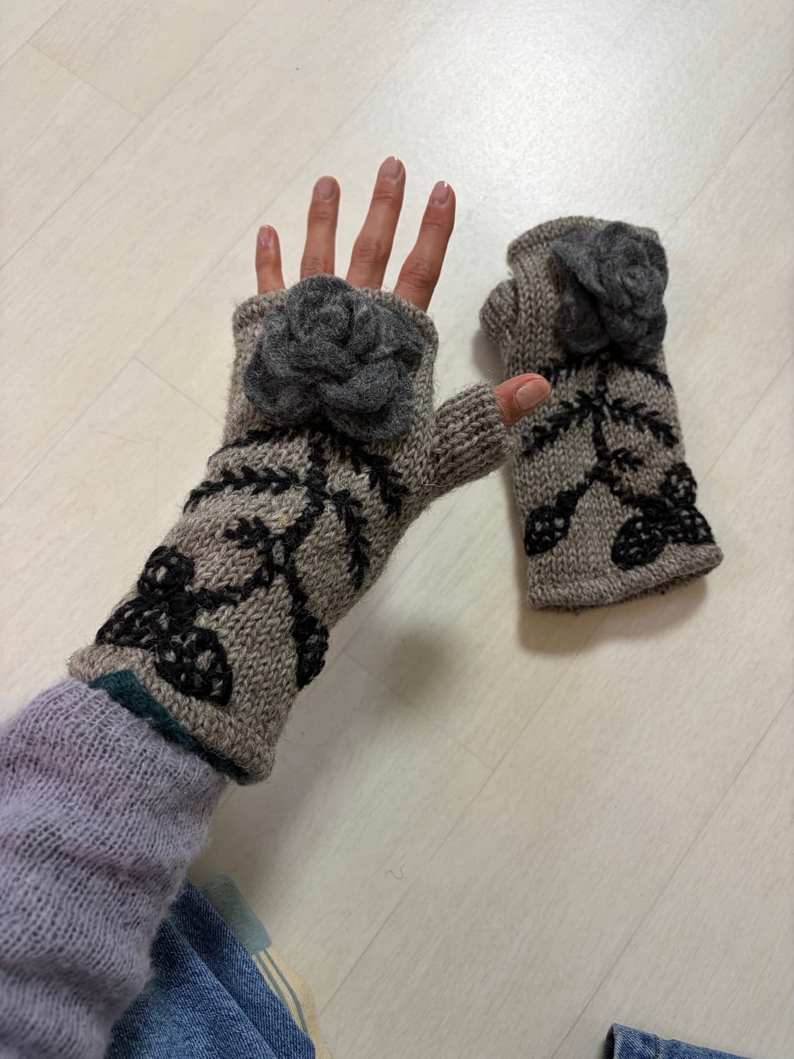 일본 핸드니트 장갑 상품이미지3