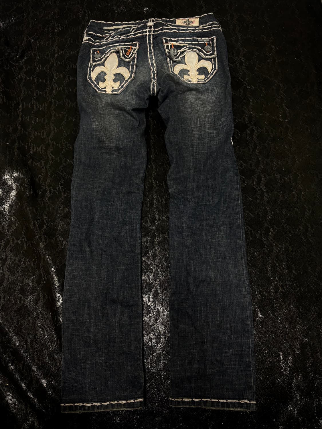 ”00’s Cross Detail straight fit Denim Pa 상품이미지1