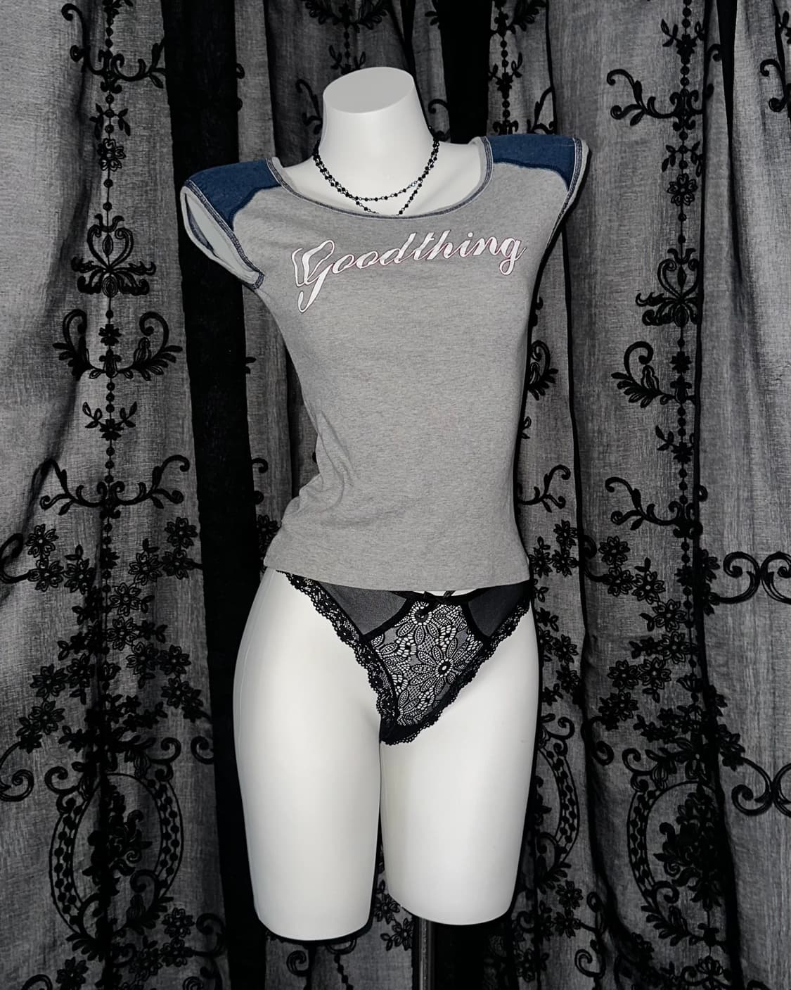 grey navy raglan short sleeve 상품이미지1