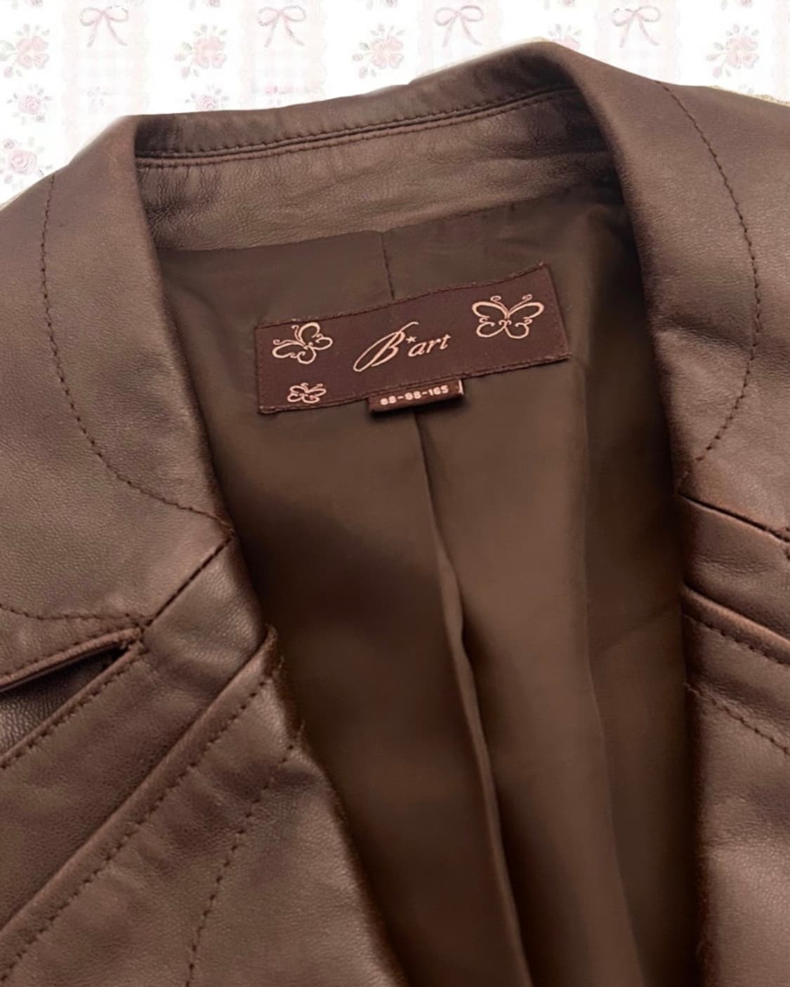 빈티지 코디세트 가죽자켓 플로럴 상품이미지4