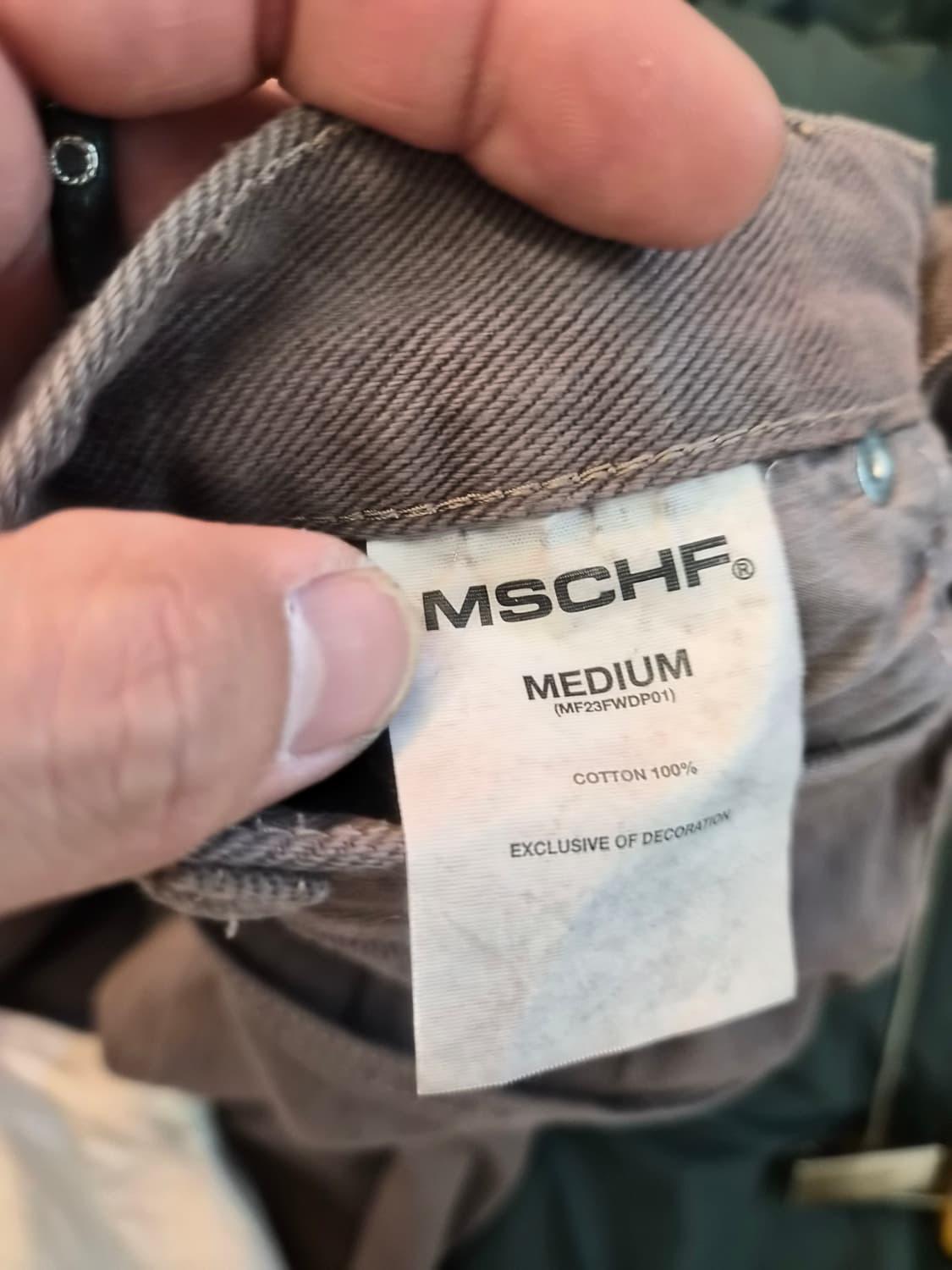 M) 미스치프 롬버스 슬라우치 워시드 진 로즈 브라운 팝니다 상품이미지5