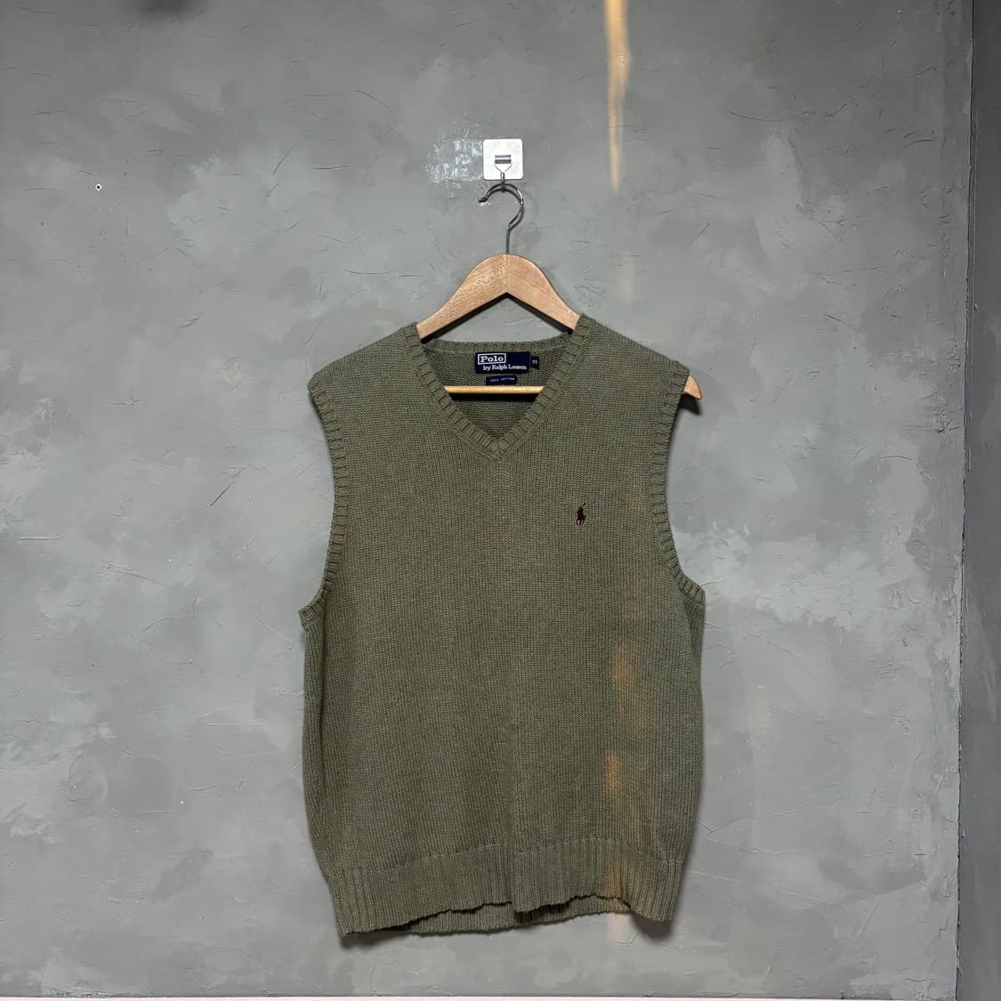 폴로 랄프로렌 니트 조끼 카키 상품이미지1