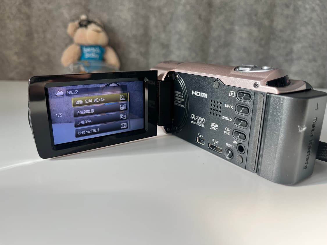 S급/ 영상만/ 찐특가/ jvc gz e150 빈티지 캠코더 로즈골드 상품이미지6