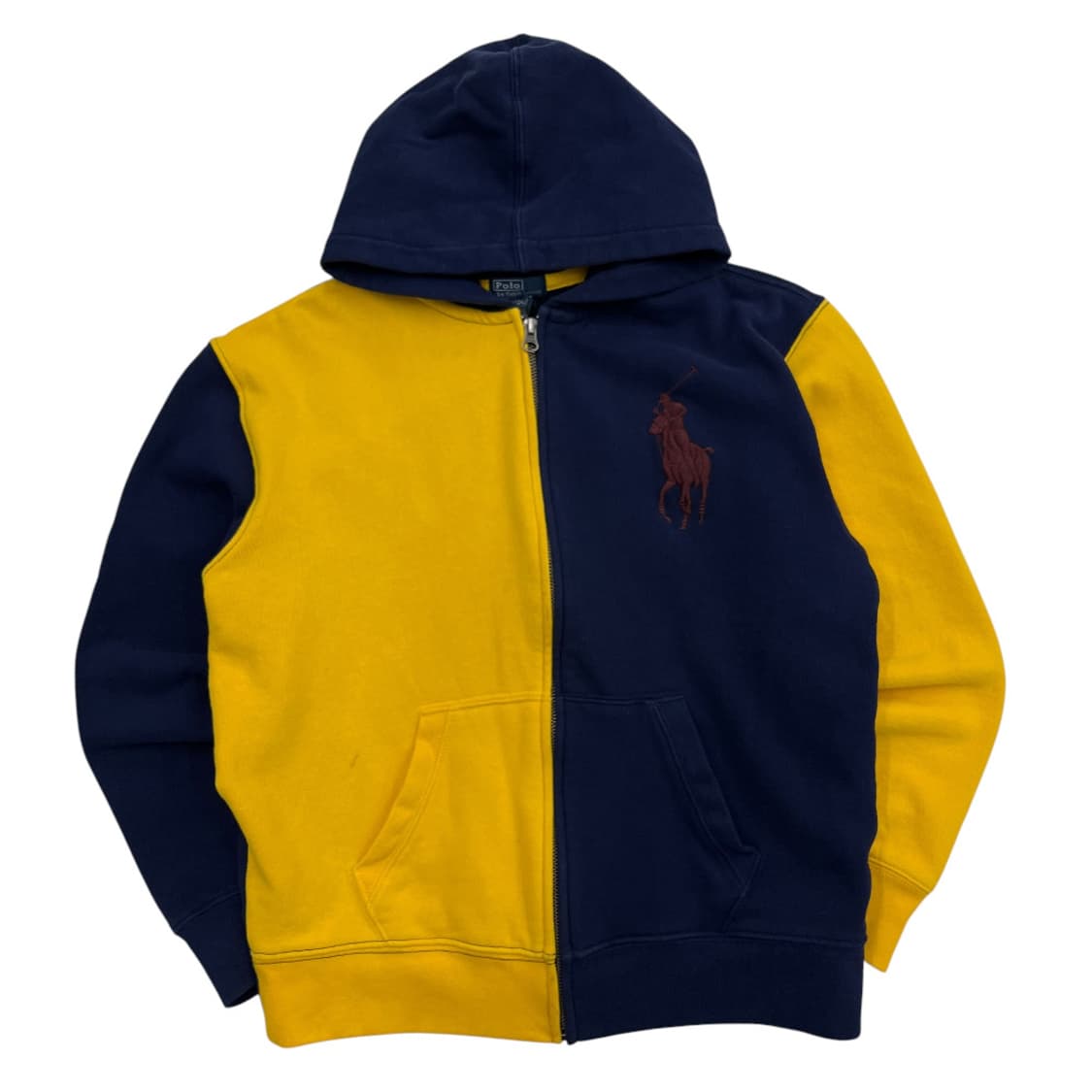 폴로 랄프로렌 빅포니 머스타드 아수라 네이비 후드집업 L 상품이미지2