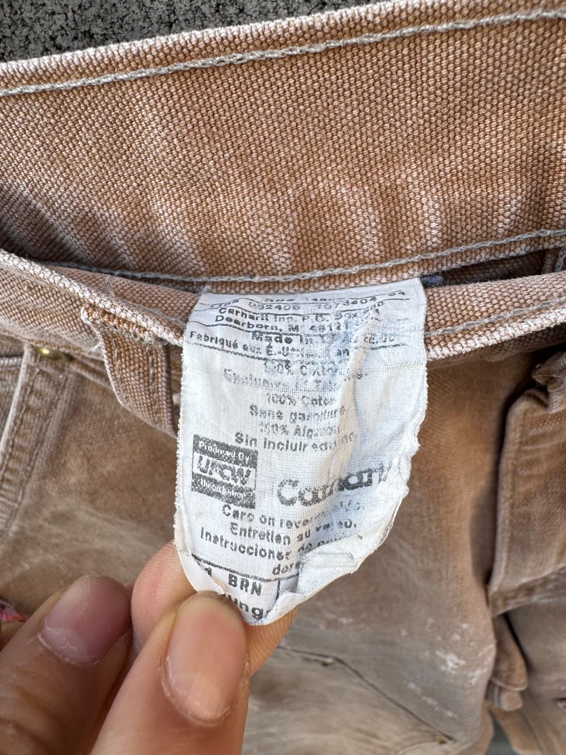 00s 칼하트 빈티지 b01 브라운 더블니 카펜터 워크 팬츠 32/30 상품이미지7