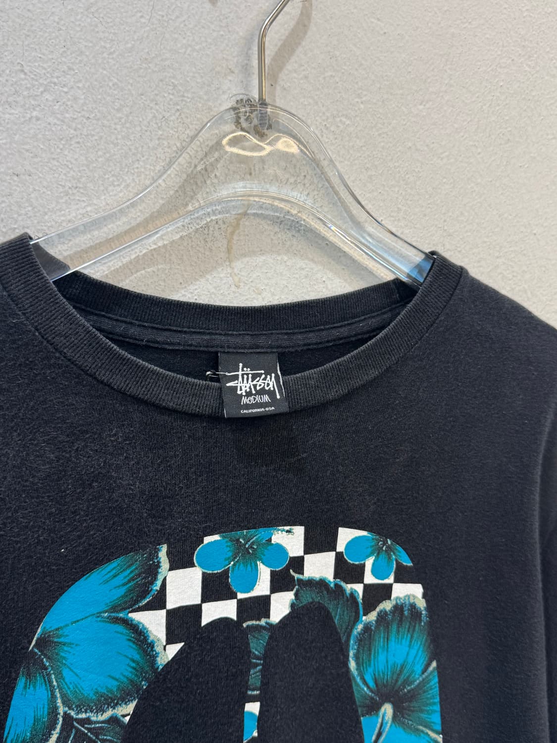 Stüssy skull flower black T-shirt  상품이미지4