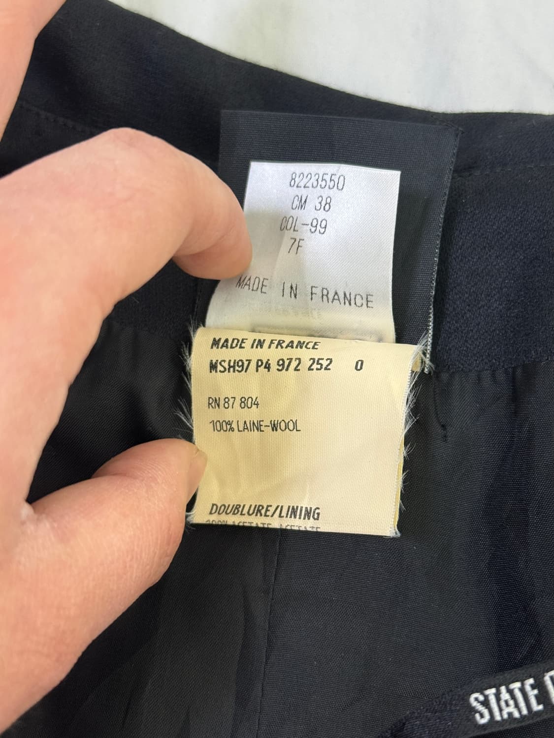 80s Claude montana 비대칭 랩 스커트 미니멀 아방가르드 상품이미지9