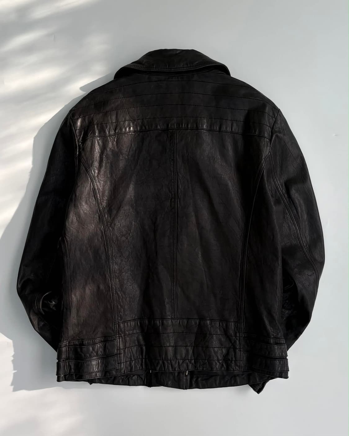 [XL] 빈티지 게스 양가죽 하이넥 라이더 자켓 상품이미지2
