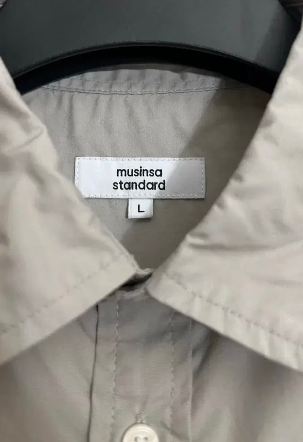 무탠다드 오버사이즈포플린반팔셔츠 라이트웜그레이 L 상품이미지3