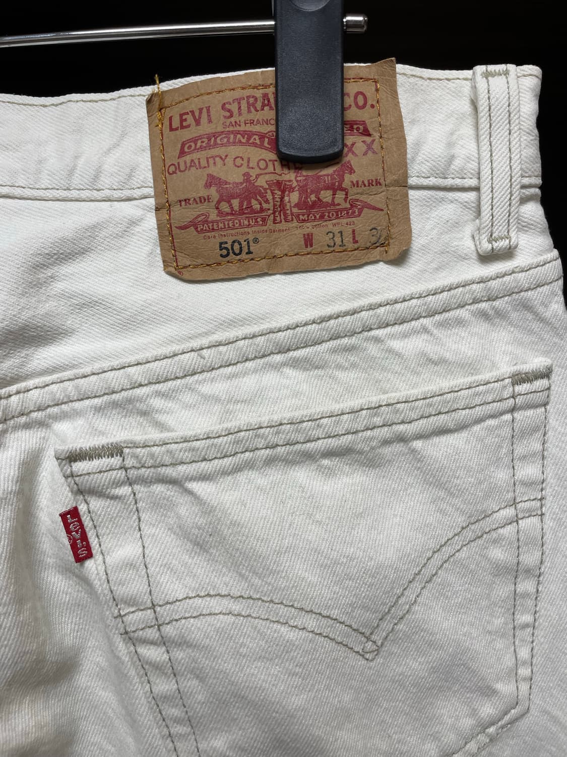 90s usa 리바이스501 화이트데님 상품이미지4