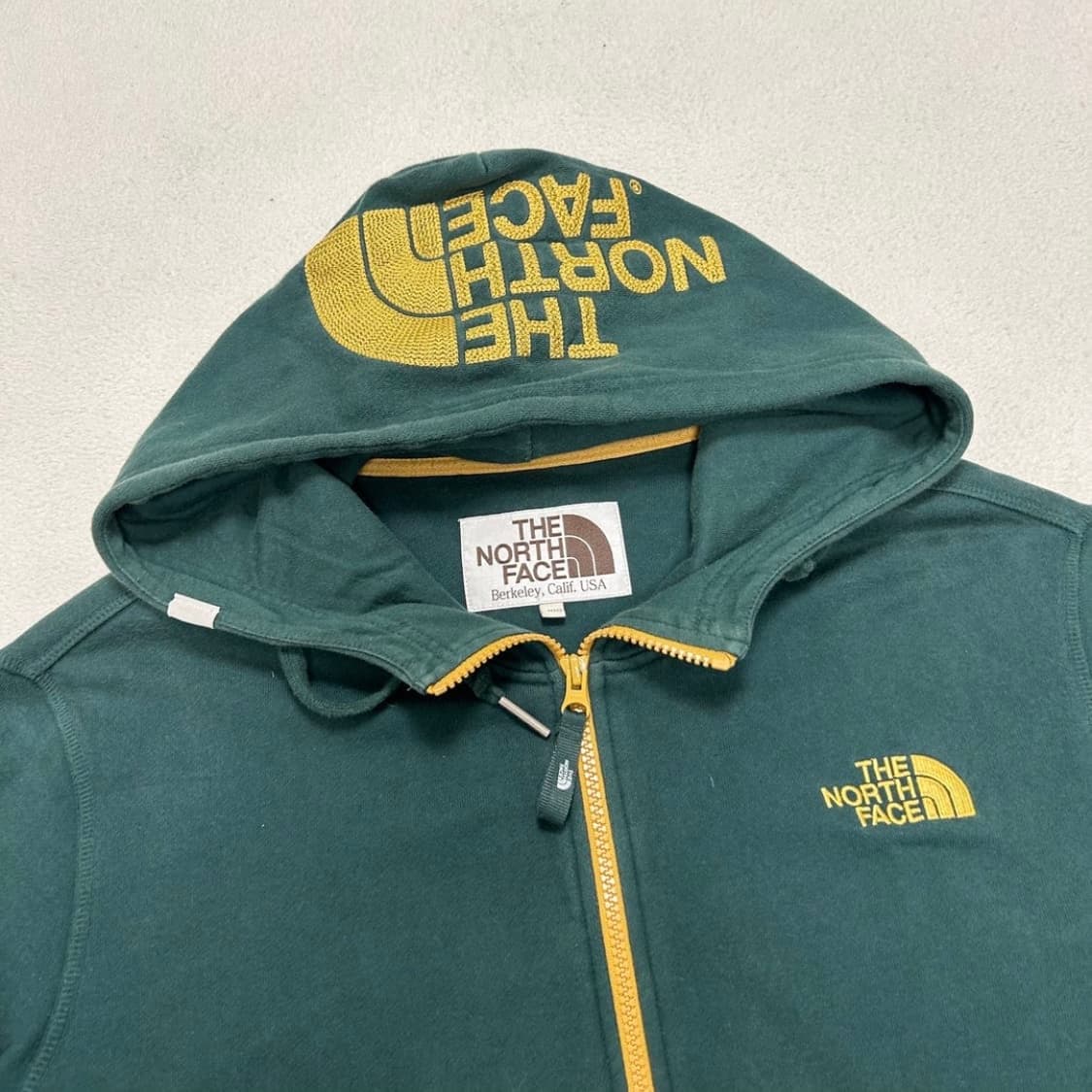 The North Face green hood zip-up 상품이미지5