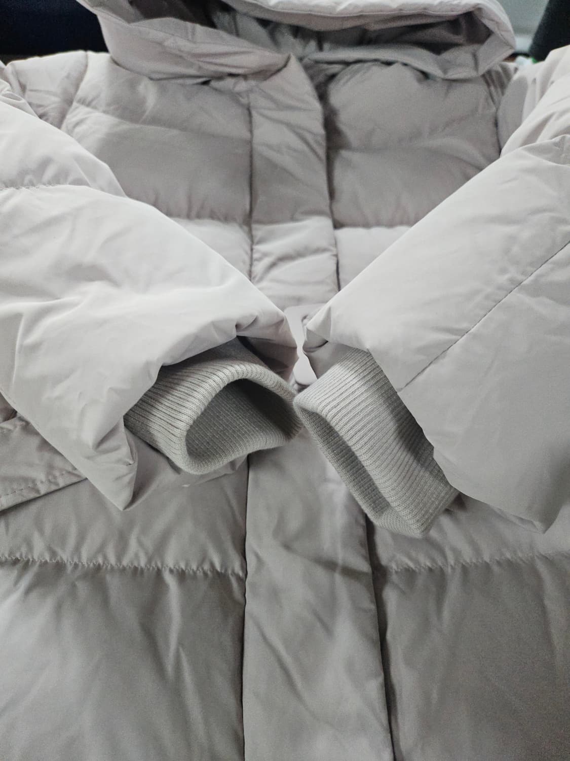 쉬즈미스] 폭스 퍼 벨티드 덕다운 패딩  55 후두일체 상품이미지5