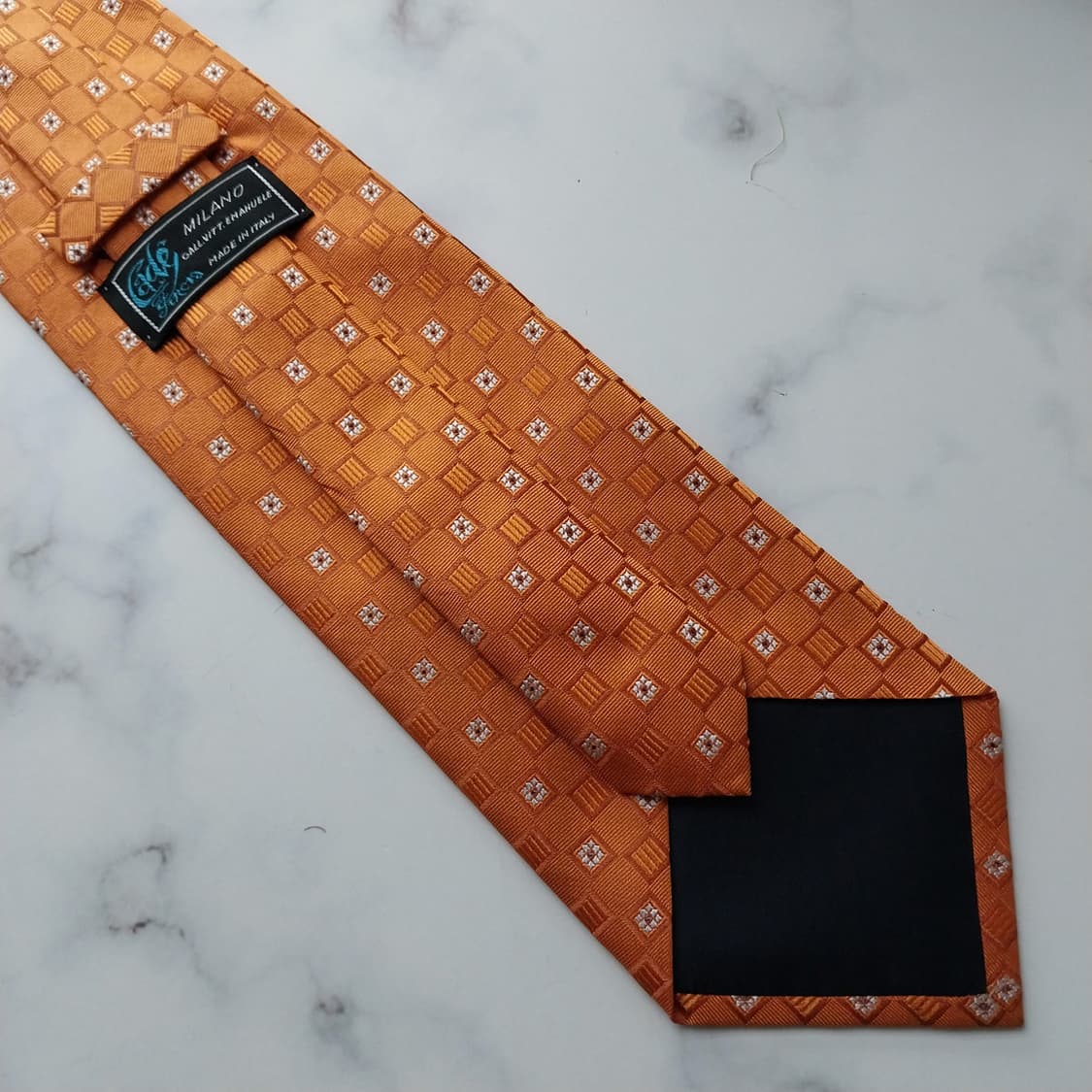 케이드 제노바 실크 오렌지 자카드 넥타이 10cm A+등급  K1241
 상품이미지9