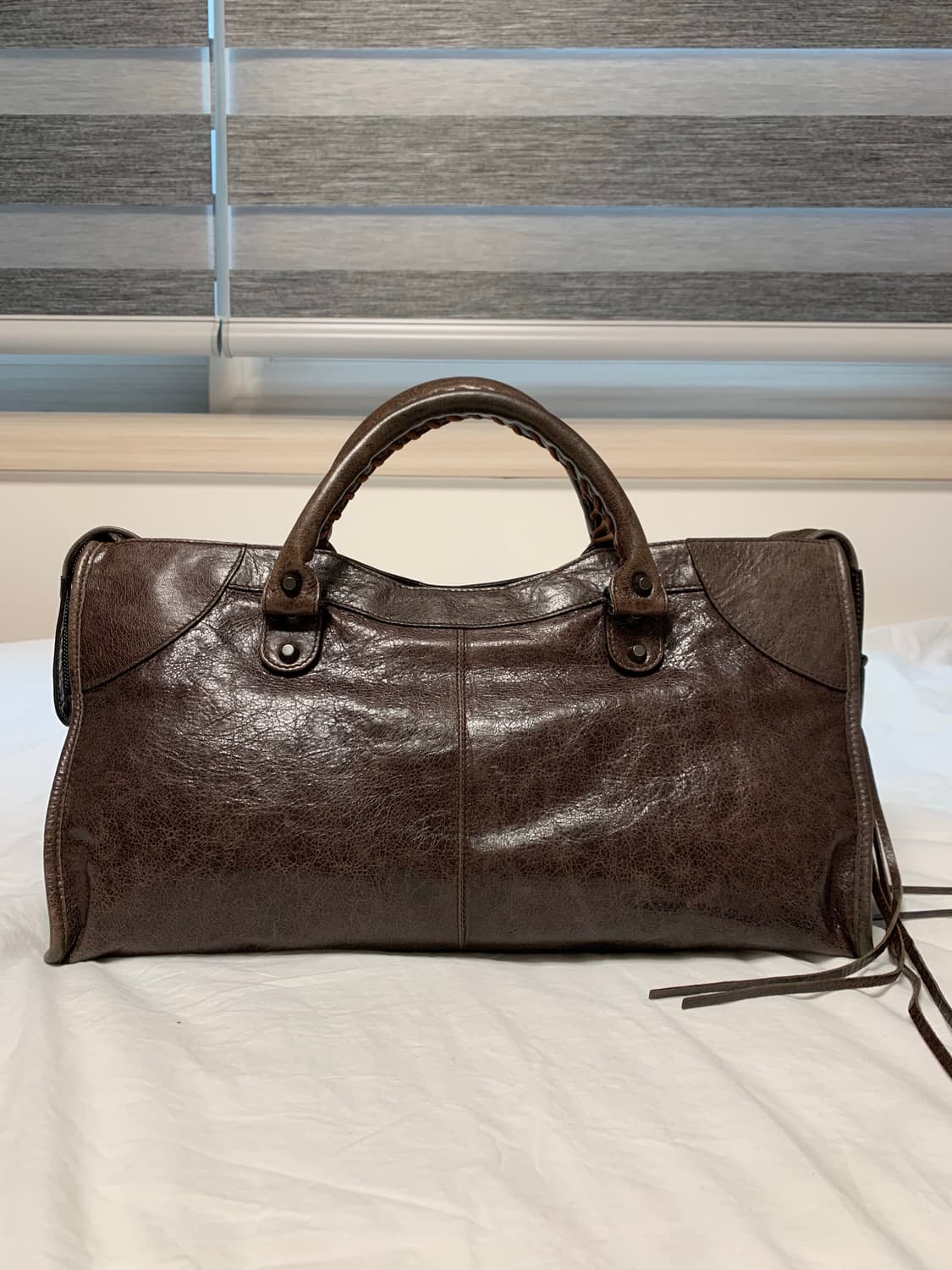 희귀 발렌시아가 시티백 모터백 엔틱브라운 라지 상품이미지2