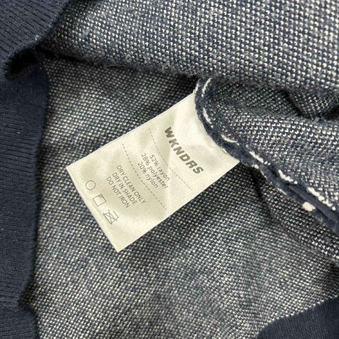 위캔더스 아치로고 네이비 크루넥 니트(L) 상품이미지5