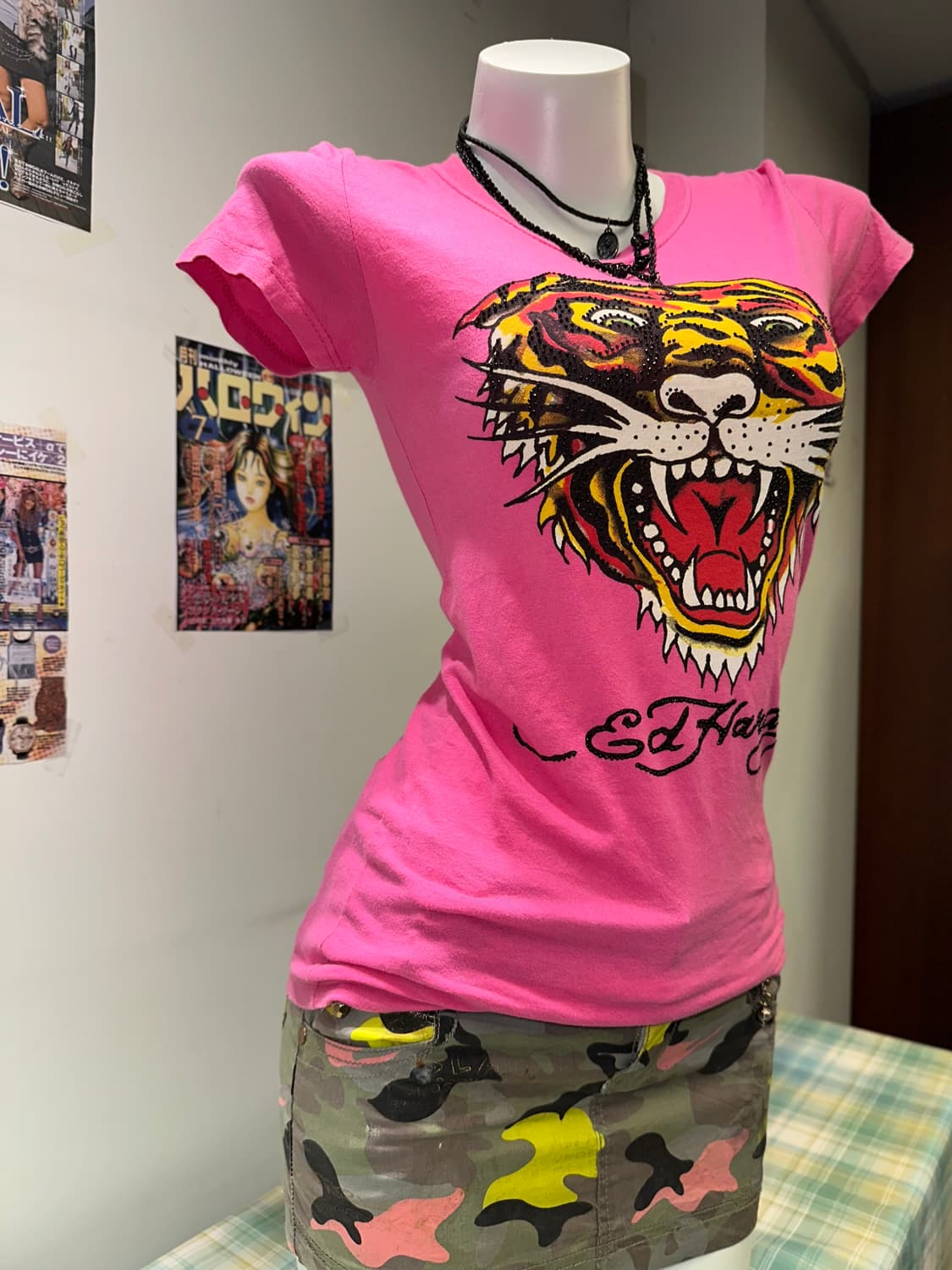 Tiger Printed Pink Slim T-Shirt 상품이미지2