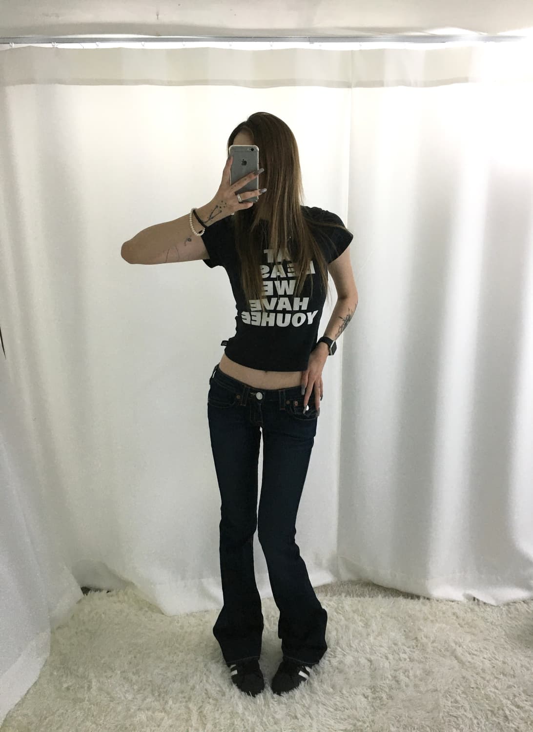 트루릴리전 Y2K 딥인디고 로우라이즈 부츠컷 데님 상품이미지3