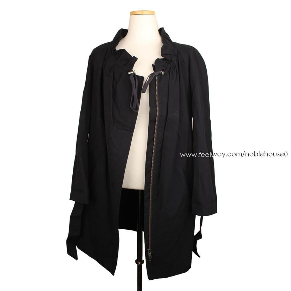 아떼바네사브루노 블랙 셔링카라 집업 벨티드 자켓(34) 상품이미지2