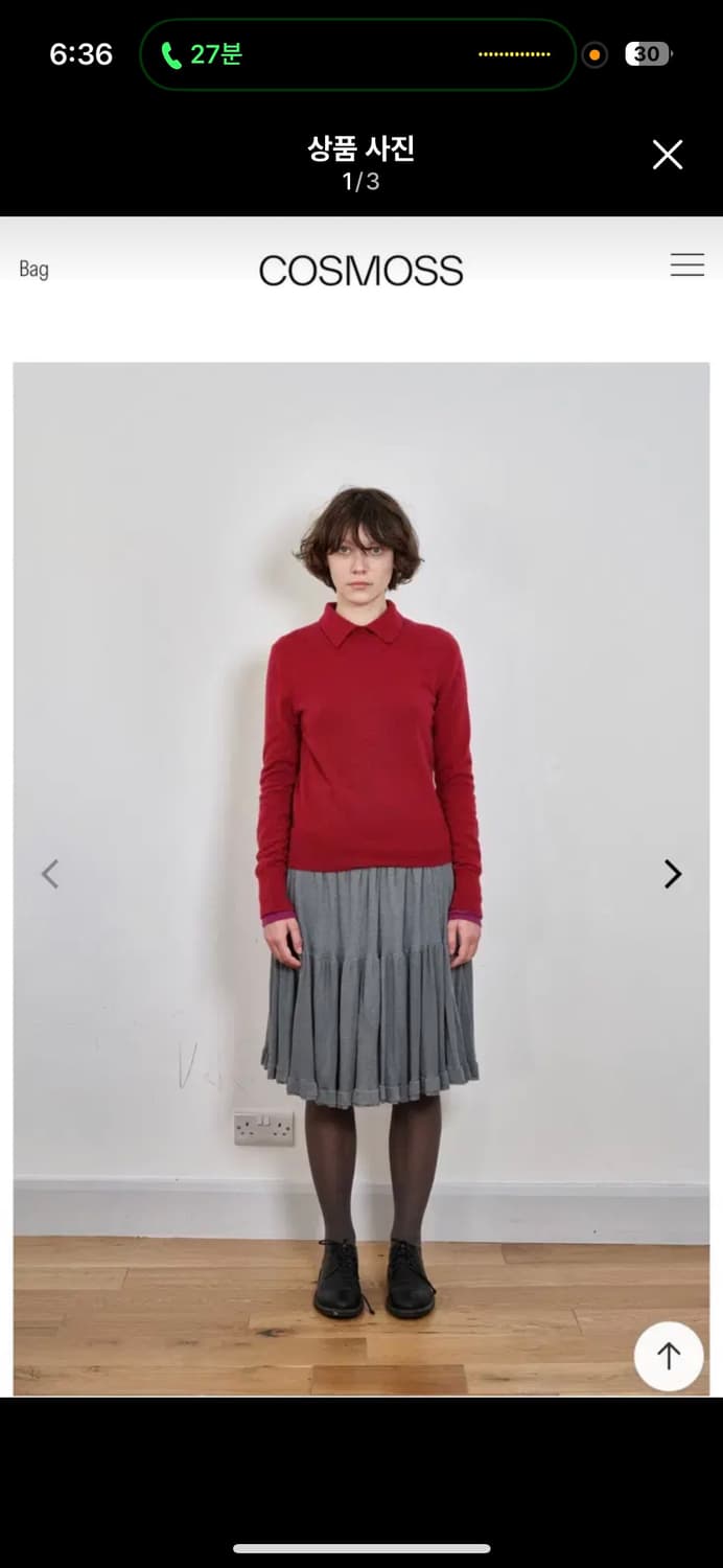 Cosmoss SPORT PK 컬러 니트 그레이 상품이미지2