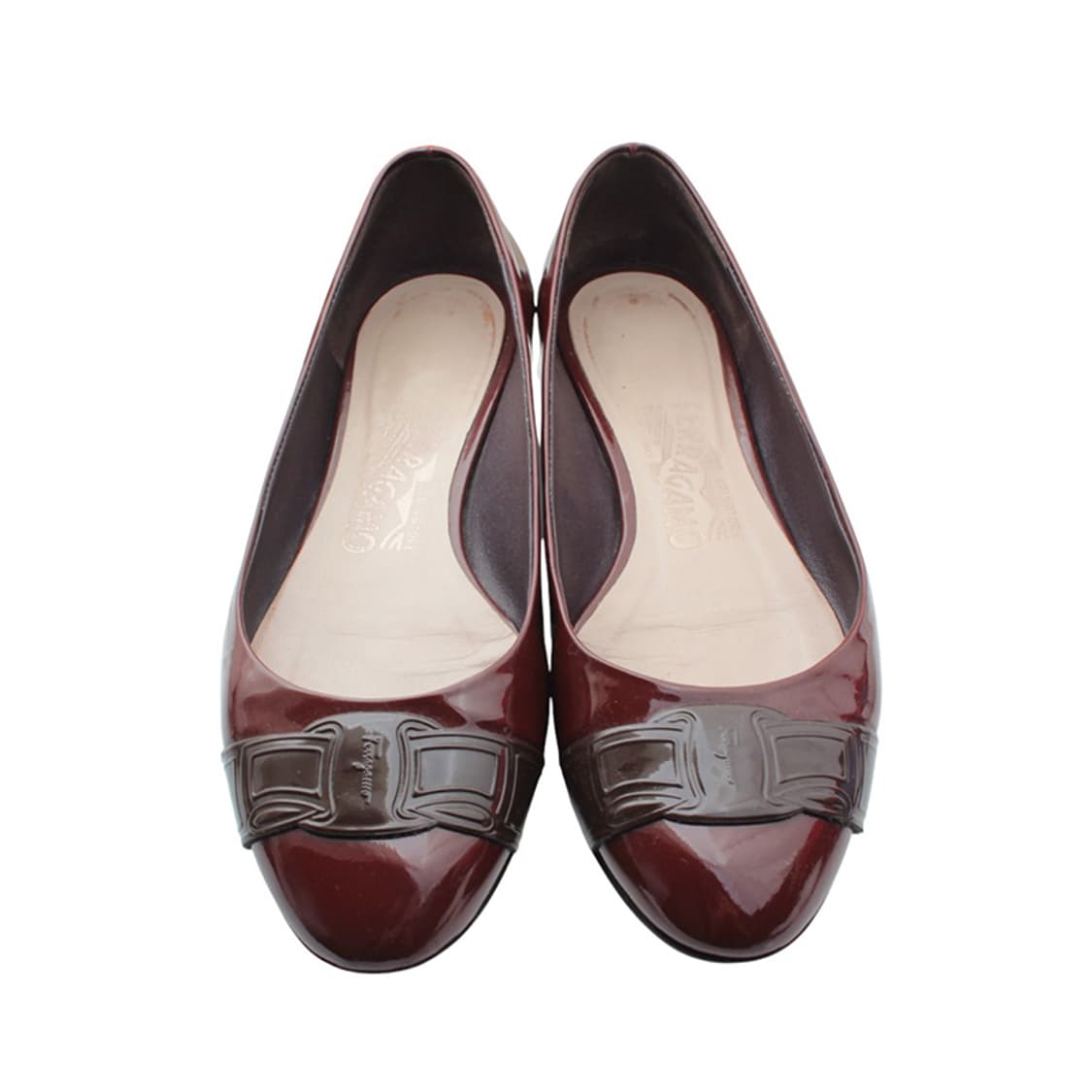 페라가모 젤리 바라 와인 페이던트 플랫슈즈 36 1/2 C 상품이미지2