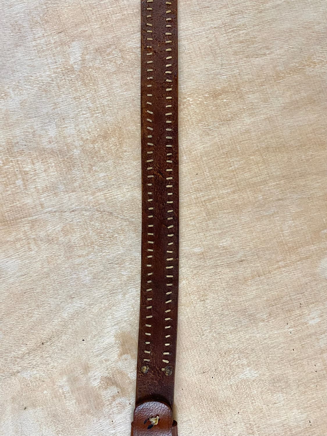 VTG leather stitch belt 미국 빈티지 스티치 레더 벨트 상품이미지6