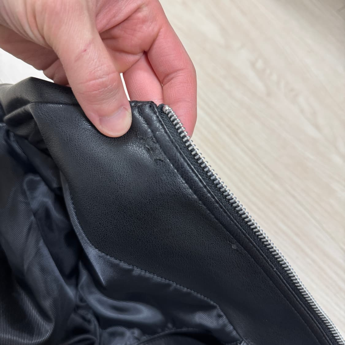 도프제이슨 오버핏 비건레더 보머 가죽자켓(L) 상품이미지6