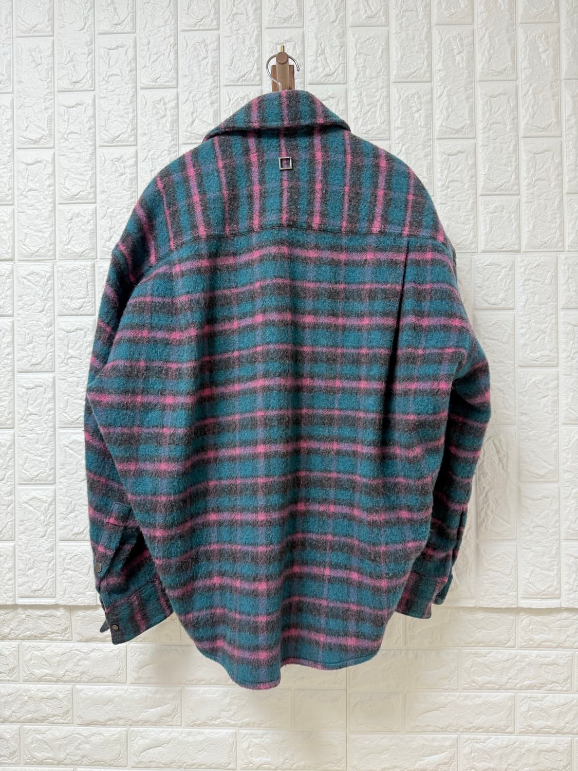 우영미 체크 셔츠 핑크(46) 상품이미지2