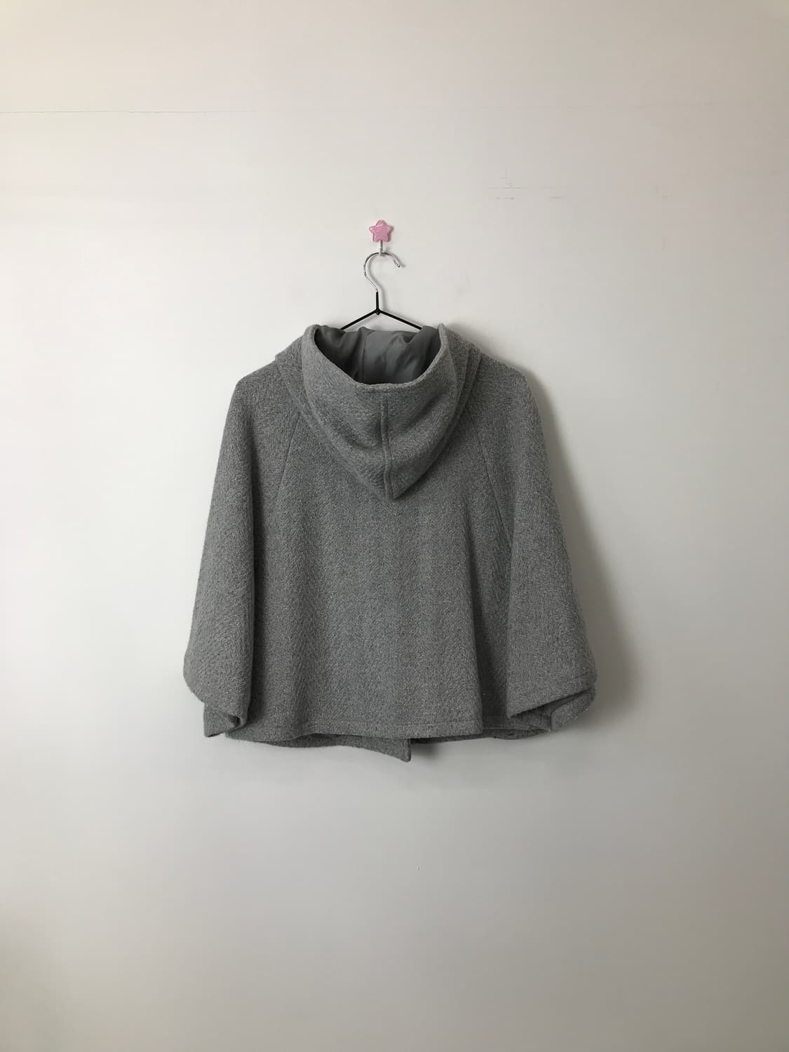 Herringbone Wool Blend Duffle Cape Coat 상품이미지4