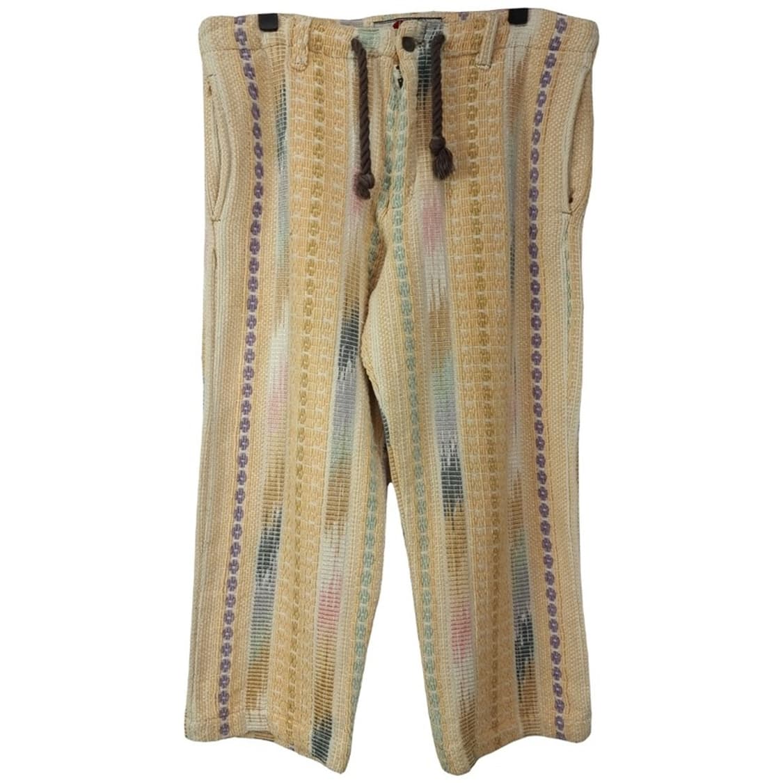 [일본빈티지] 에스닉 패턴 루즈핏 7부 니트 팬츠 M16798 상품이미지2