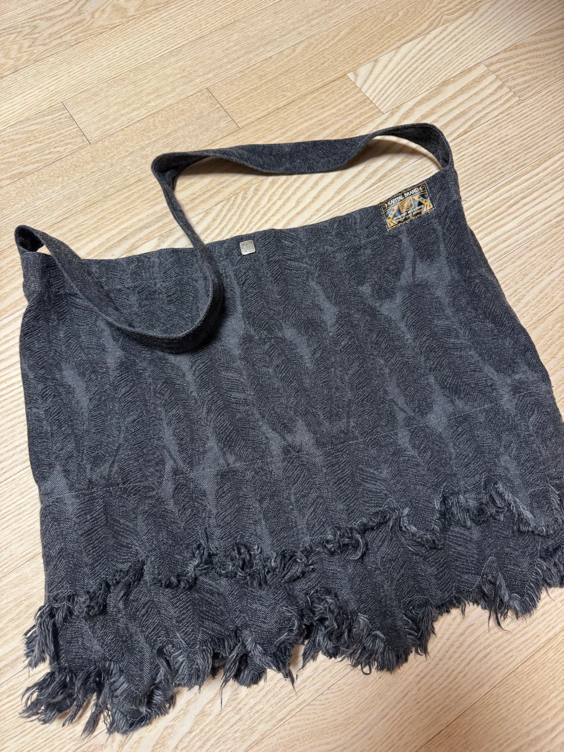 캐피탈 12온즈 맥파이 데님 메디슨 백 라지 블랙 상품이미지1